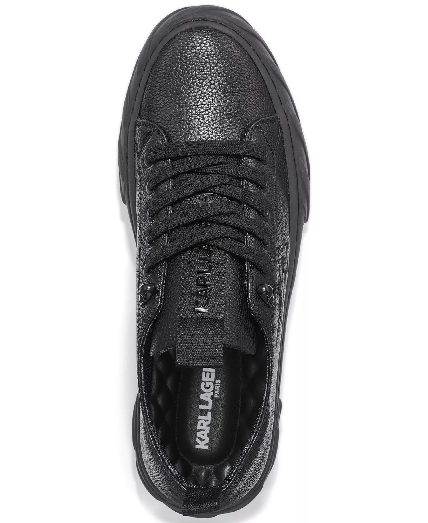 Men's Round Toe Low-Profile Sneakers - Black - 11.5M