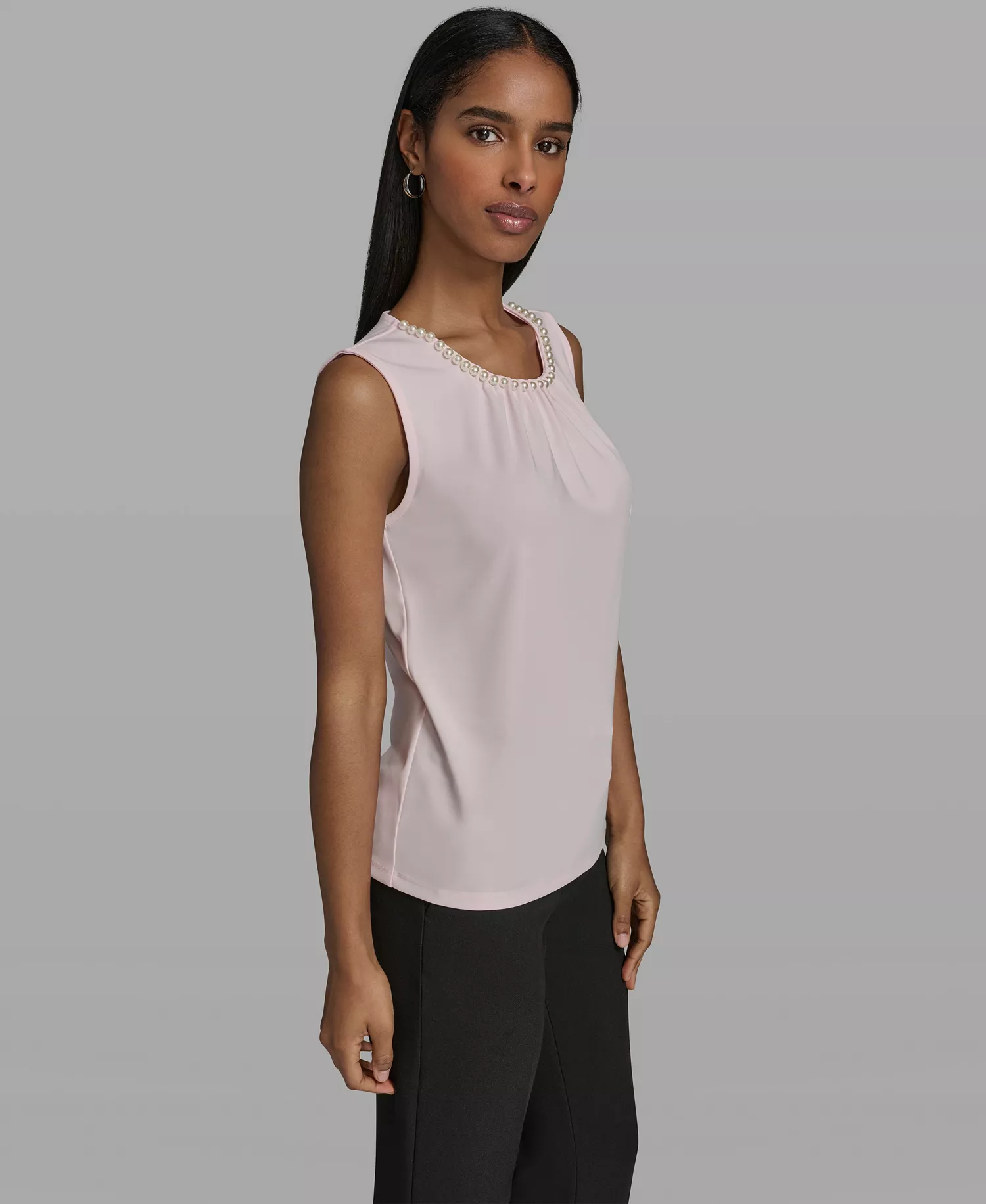 Women's Crewneck Knit Top - Ballet Slipper - L