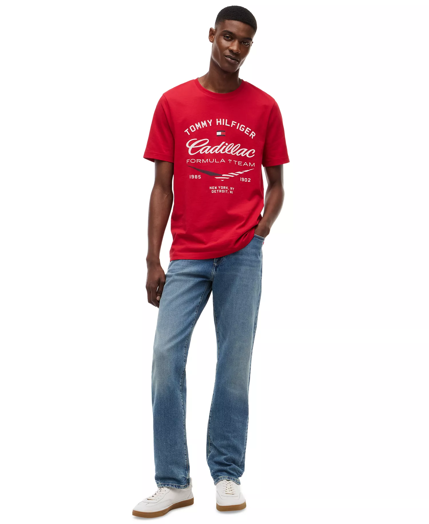 x Cadillac F1® Men's Varsity Graphic T-Shirt - Red - L