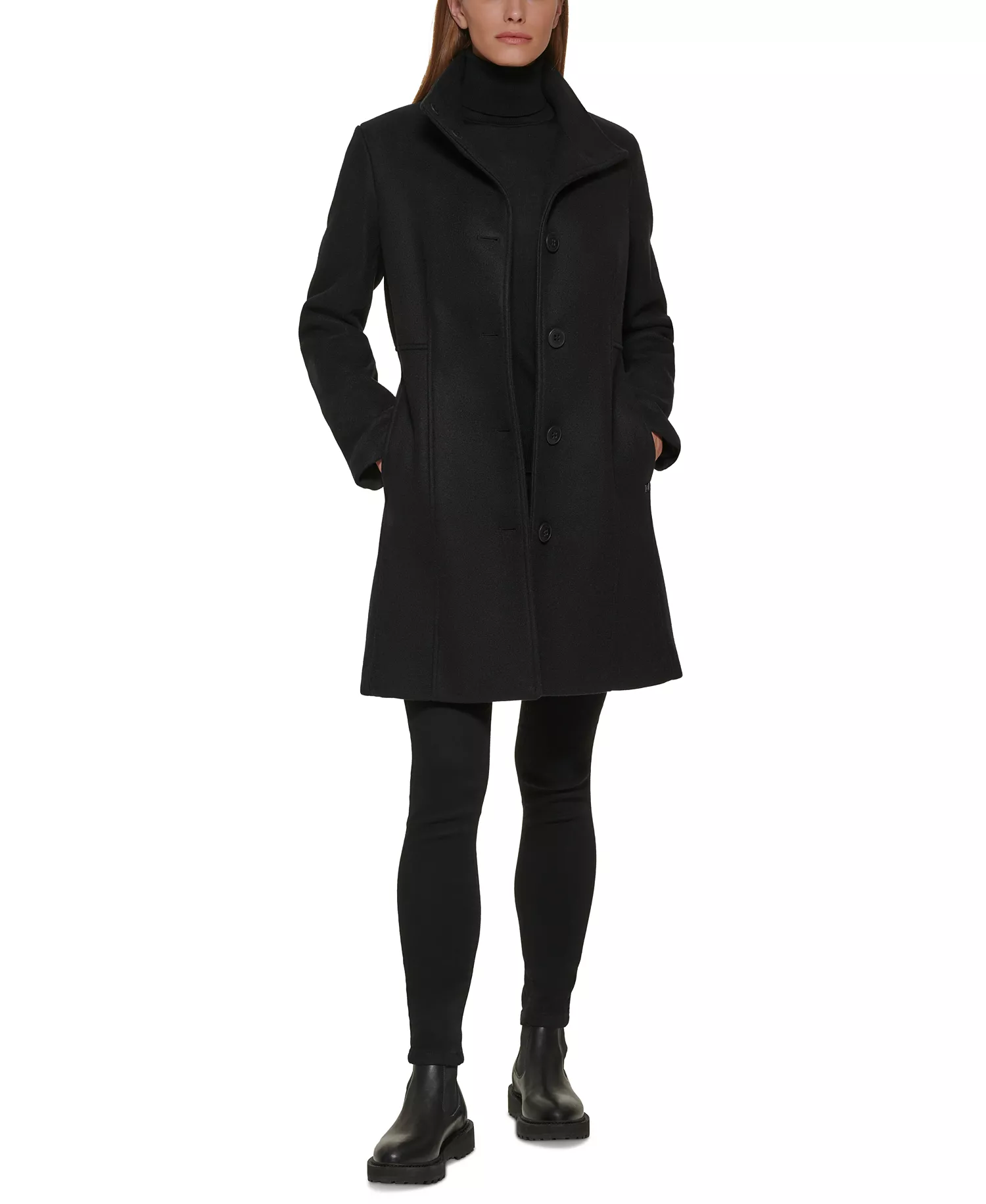 Women's Walker Coat, Created for Macy's - Black - L