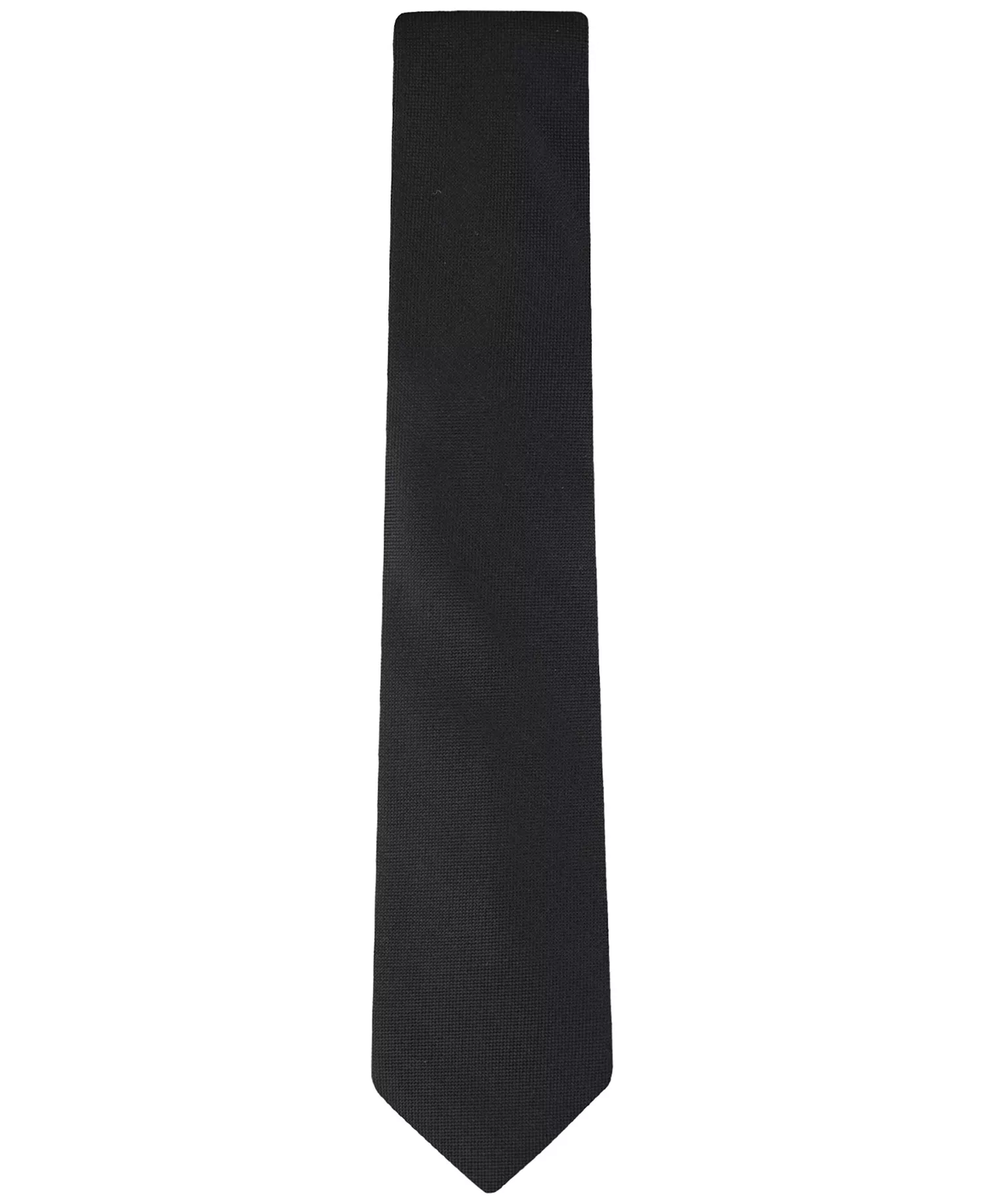 Men's Silver-Spun Solid Tie - Black - ONE SIZE