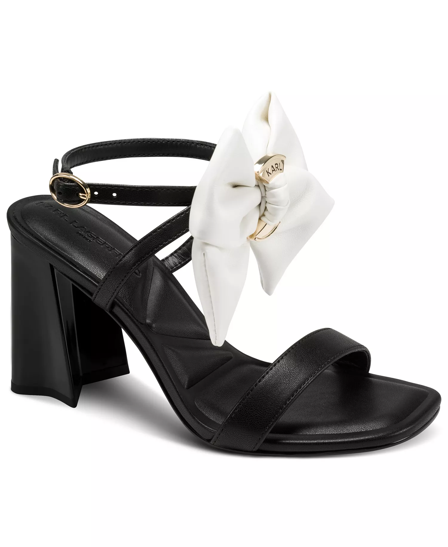 Women's Sashira Square Toe Sandals - Black/Bright White - 6