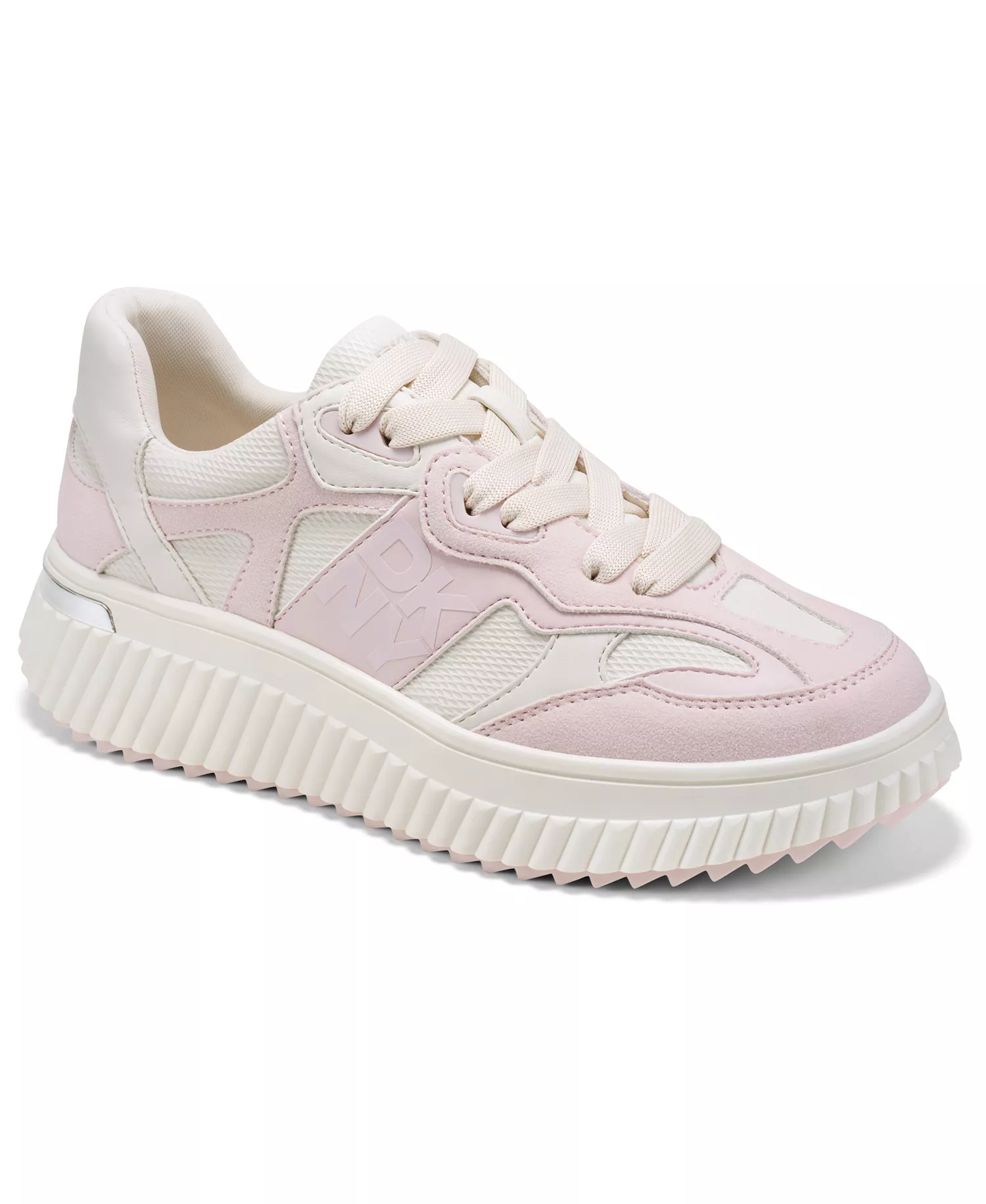 Women's Lachele Lace-Up Platform Sneakers - Soft White/Light Pink - 10M
