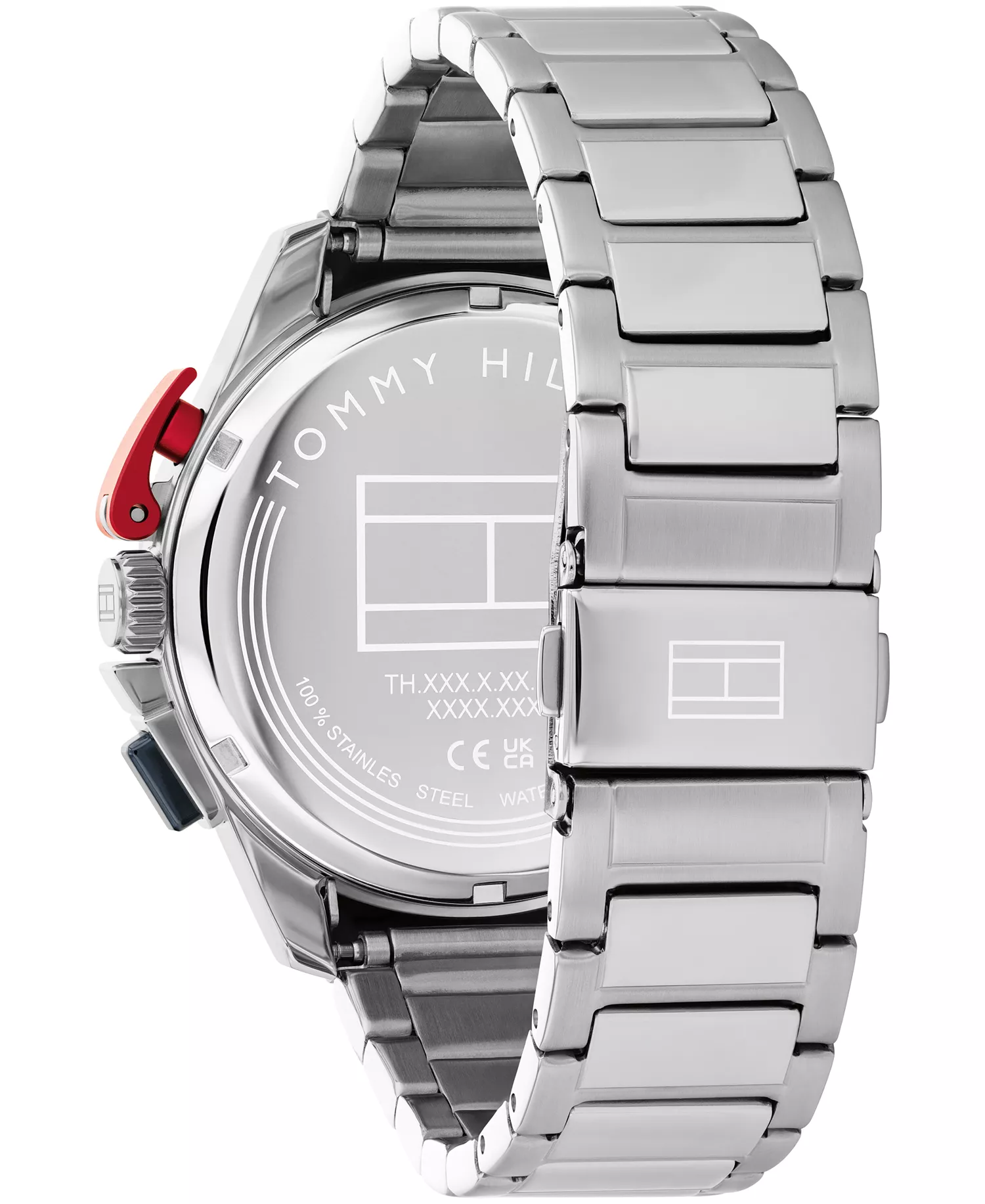 Men's Chronograph Silver Tone Stainless Steel Bracelet Watch, 44mm - Silver - NO SIZE