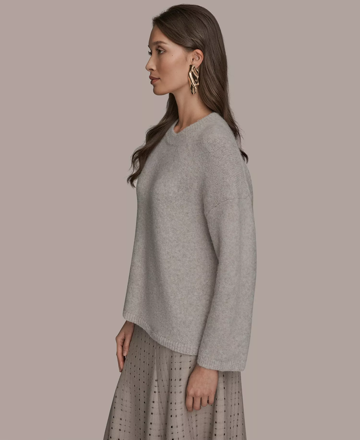 Women's Crewneck Oversized Sweater - Vapor - L