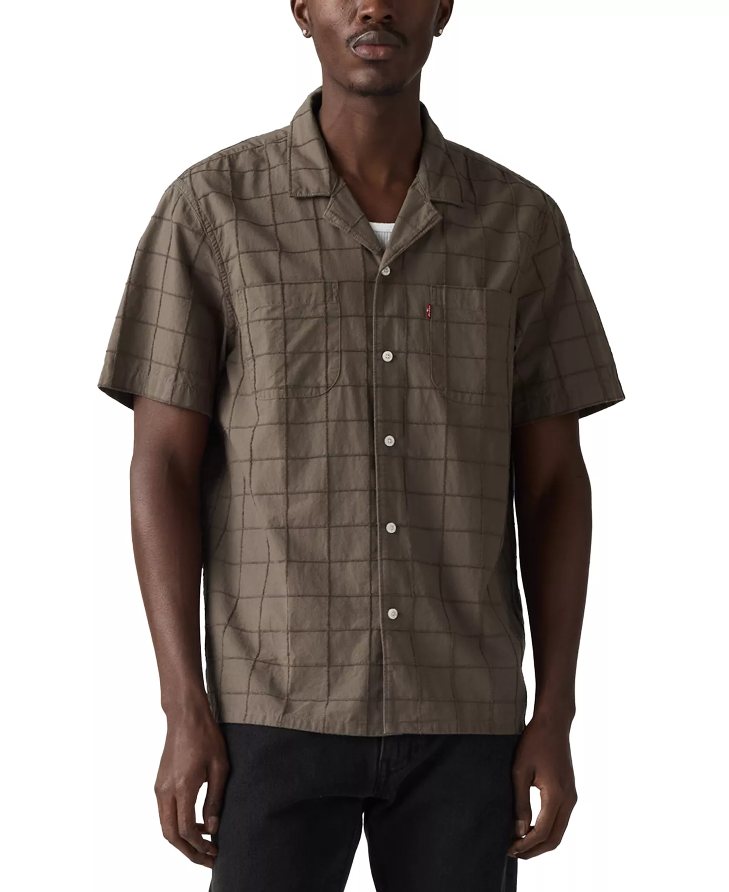 Men's Relaxed-Fit Camp Collar Shirt - Bungee Cord - 2XL