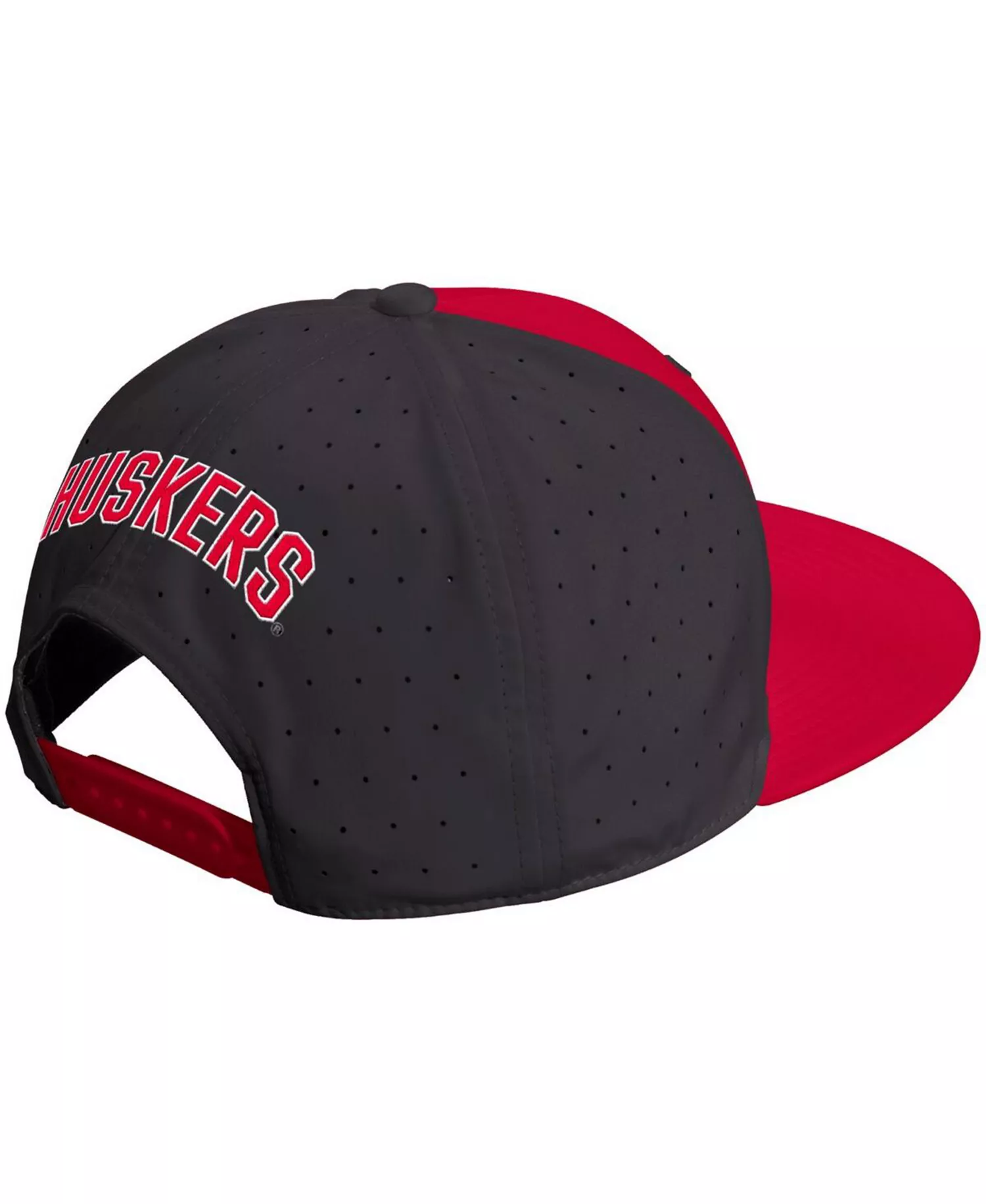 Men's and Women's Scarlet/Black Nebraska Huskers Performance Flat Bill Adjustable Hat - Scarlet, Black - ONE SIZE