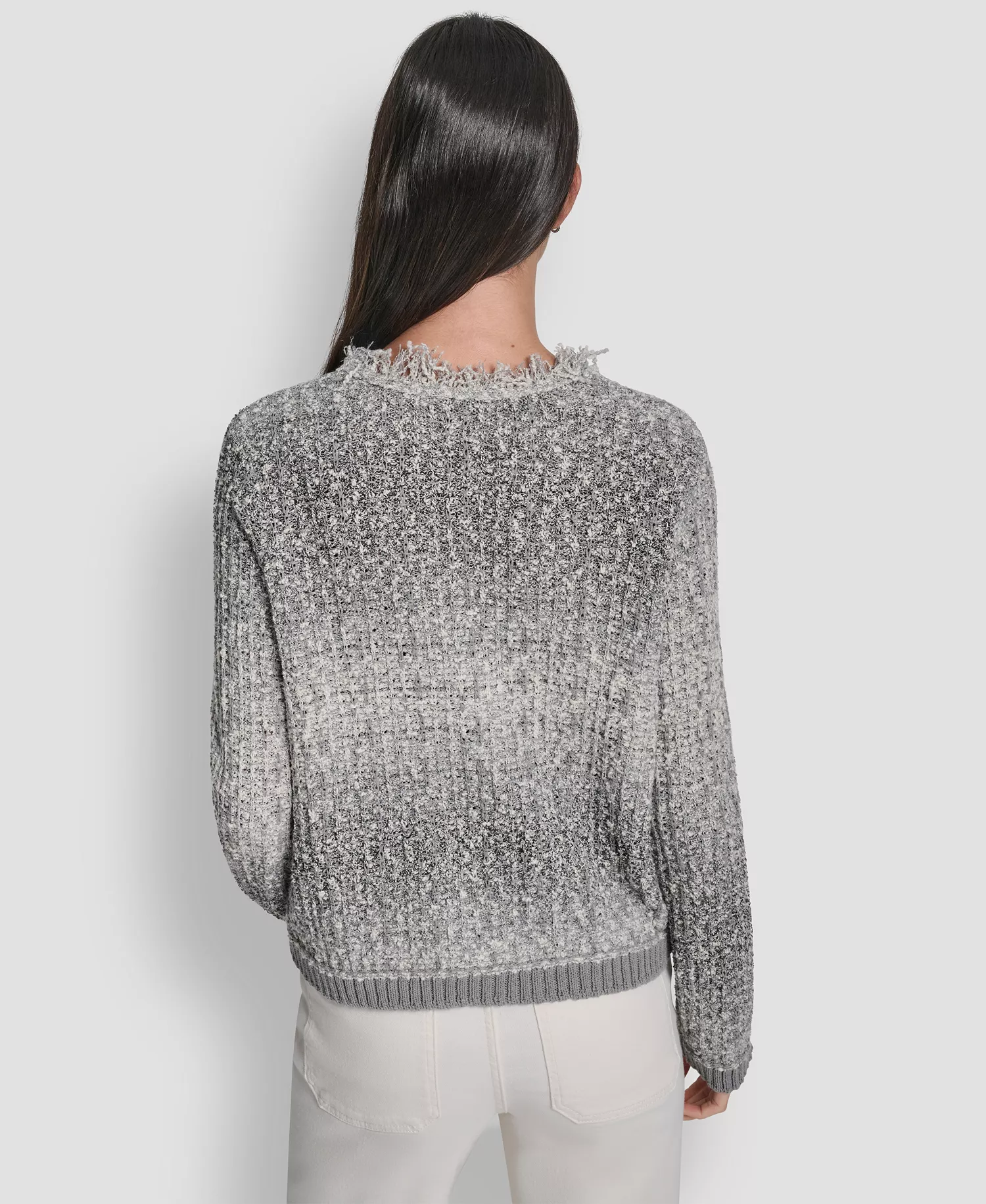 Petite Long-Sleeve Cardigan - Storm Gray Heather - PL