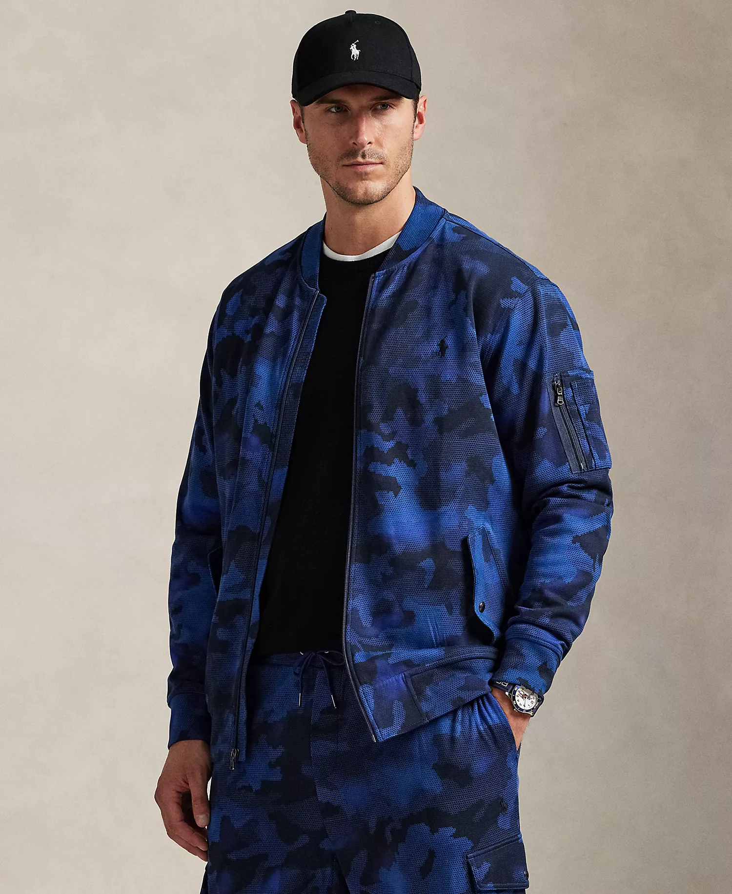 Men's Big & Tall Camo Print Long Sleeves Sweatshirt - Spy Camo - 2LT