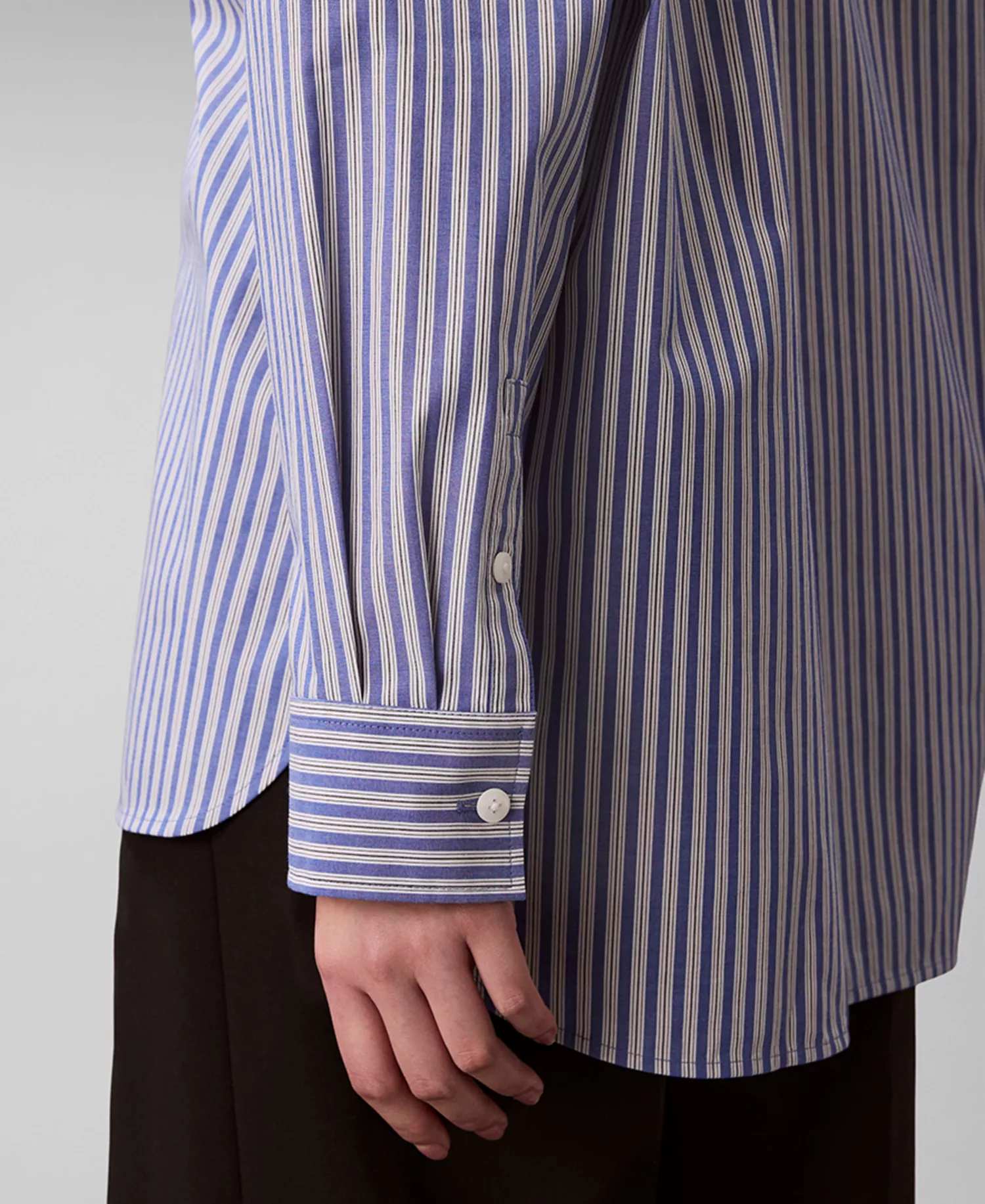 Women's Poplin Relaxed Button Down Shirt - cobalt - XL