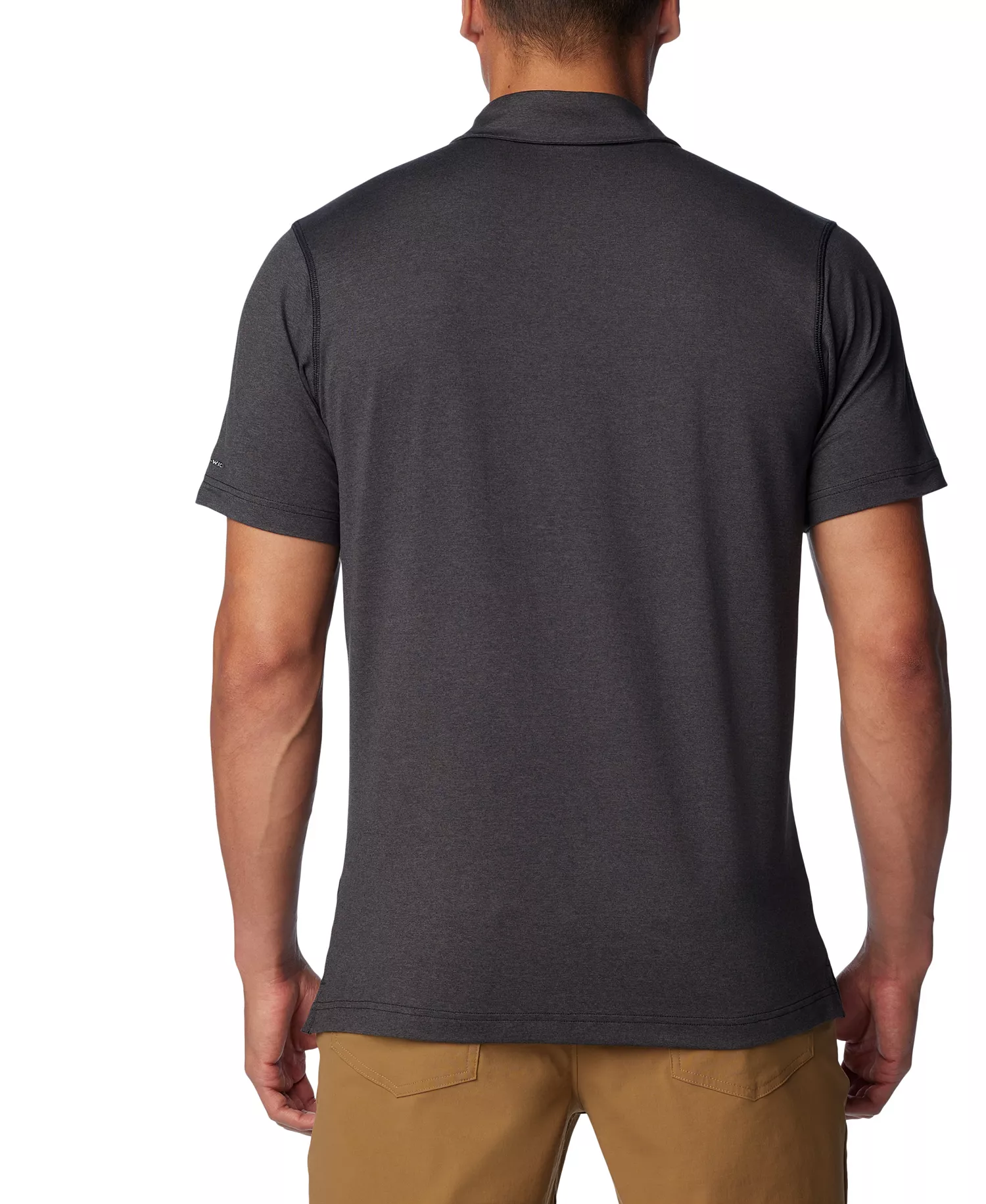 Men's Carter Short Sleeve Performance Crest Polo - Black - L