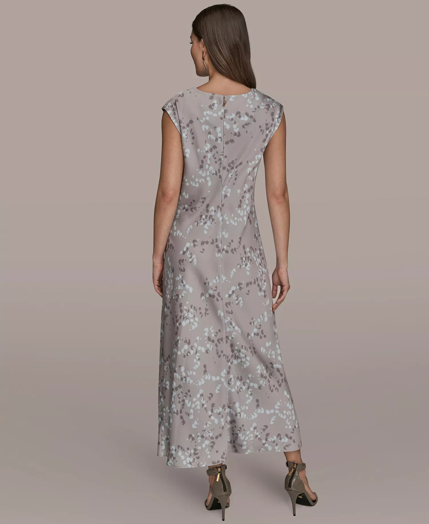 Women's Sleeveless Sheath Dress - Driftwood Combo - L