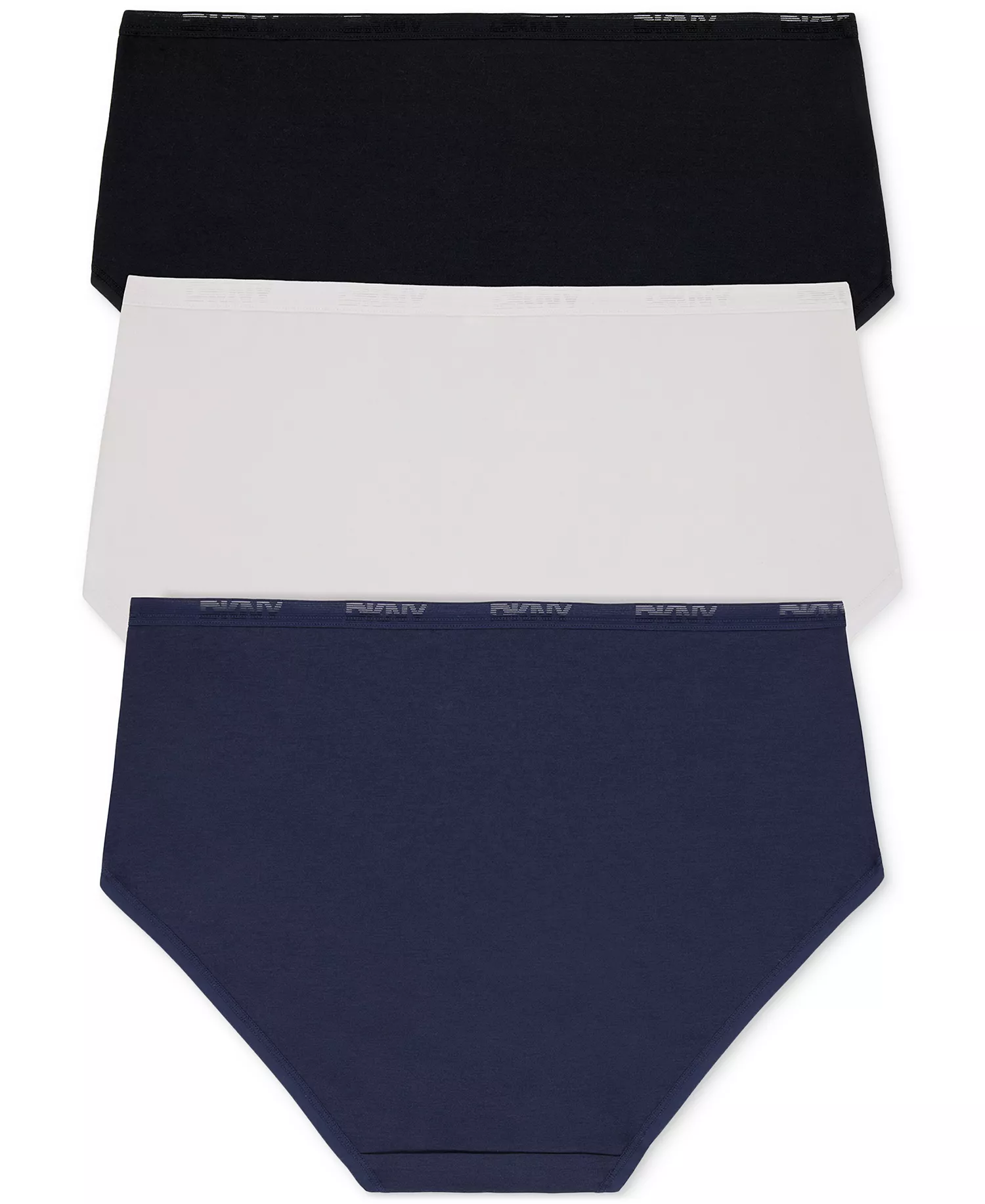 Women's Cotton Modal Brief 3 Pack.- DK8465P3 - Black White Navy - L