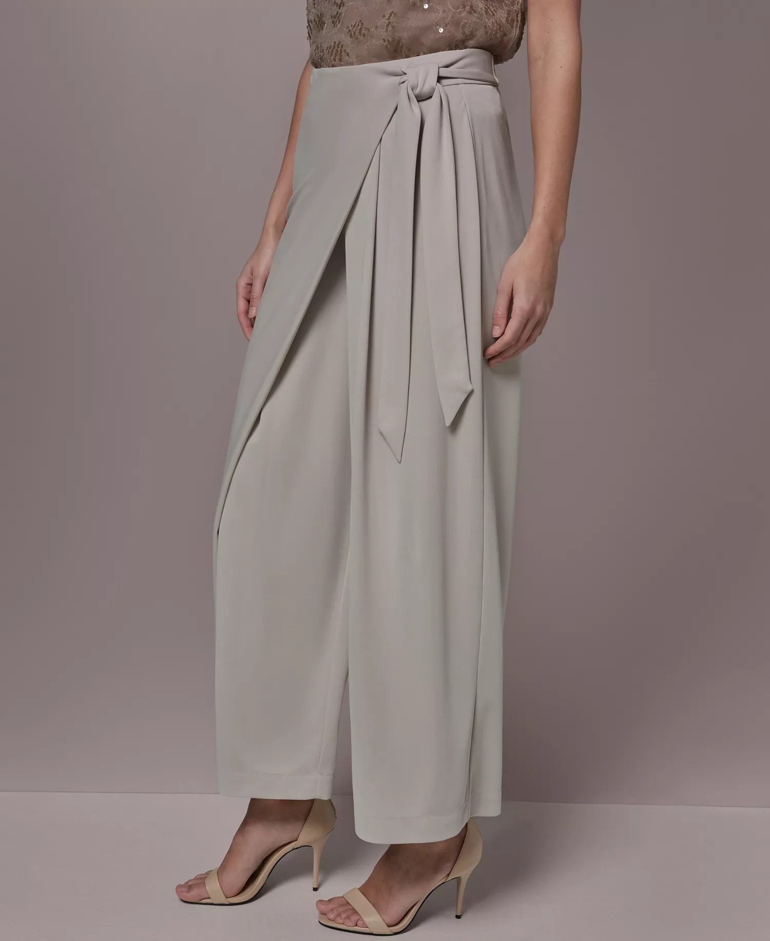 Women's Wrap Overlay Pants - Tuscan Grey - L