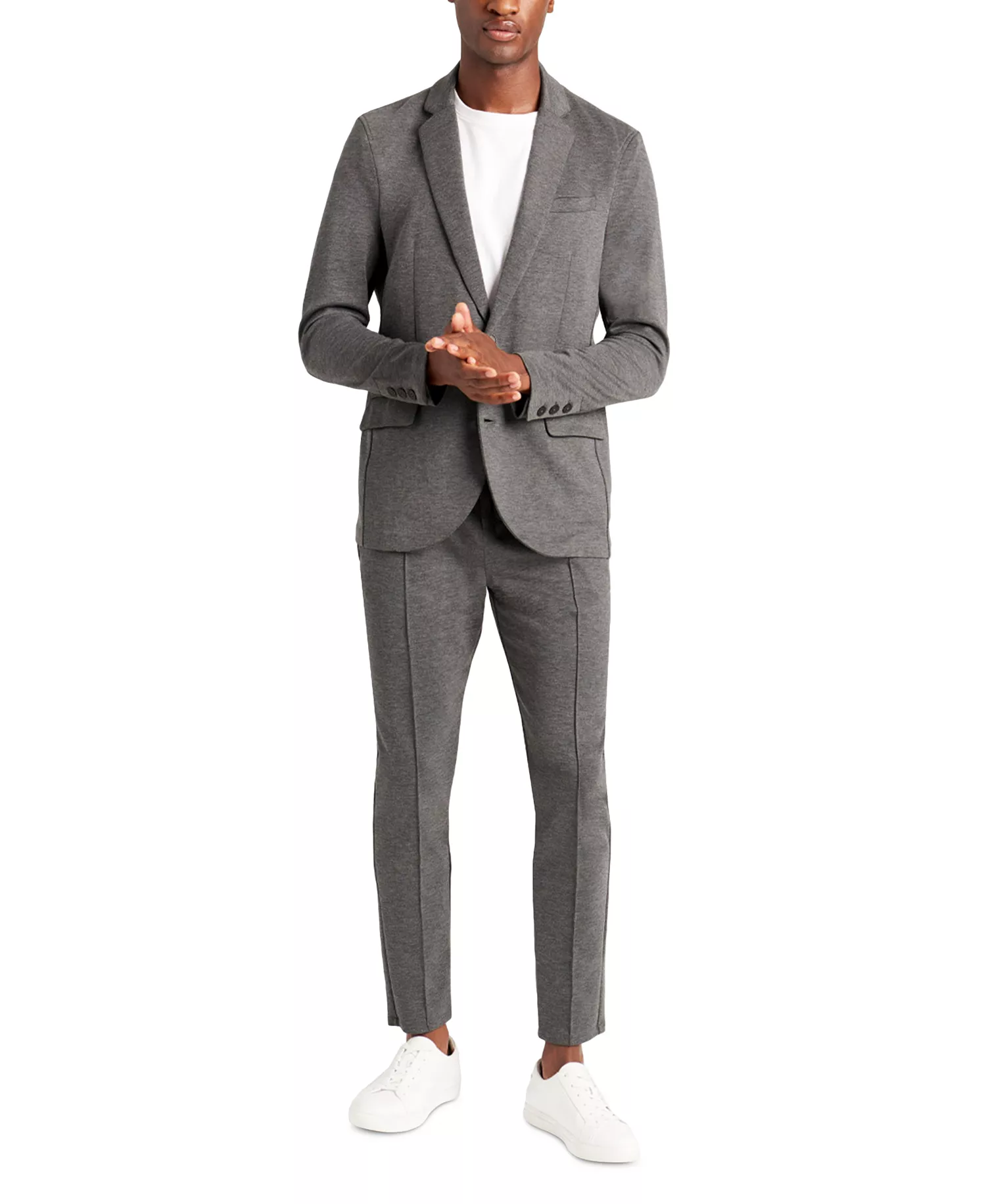 Men's Knit Tailored Jacket - Black - M