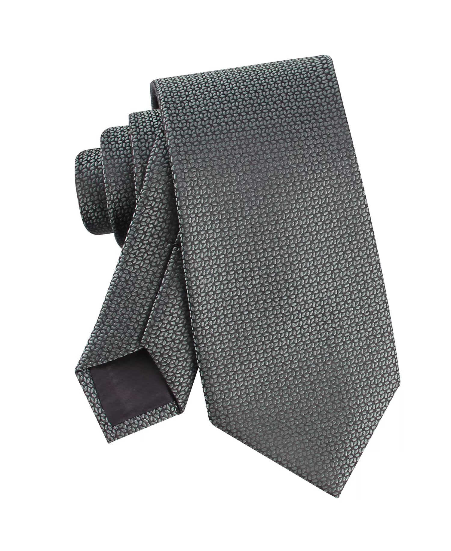 Men's Lily Micro Geometric Tie - Gray - ONE SIZE