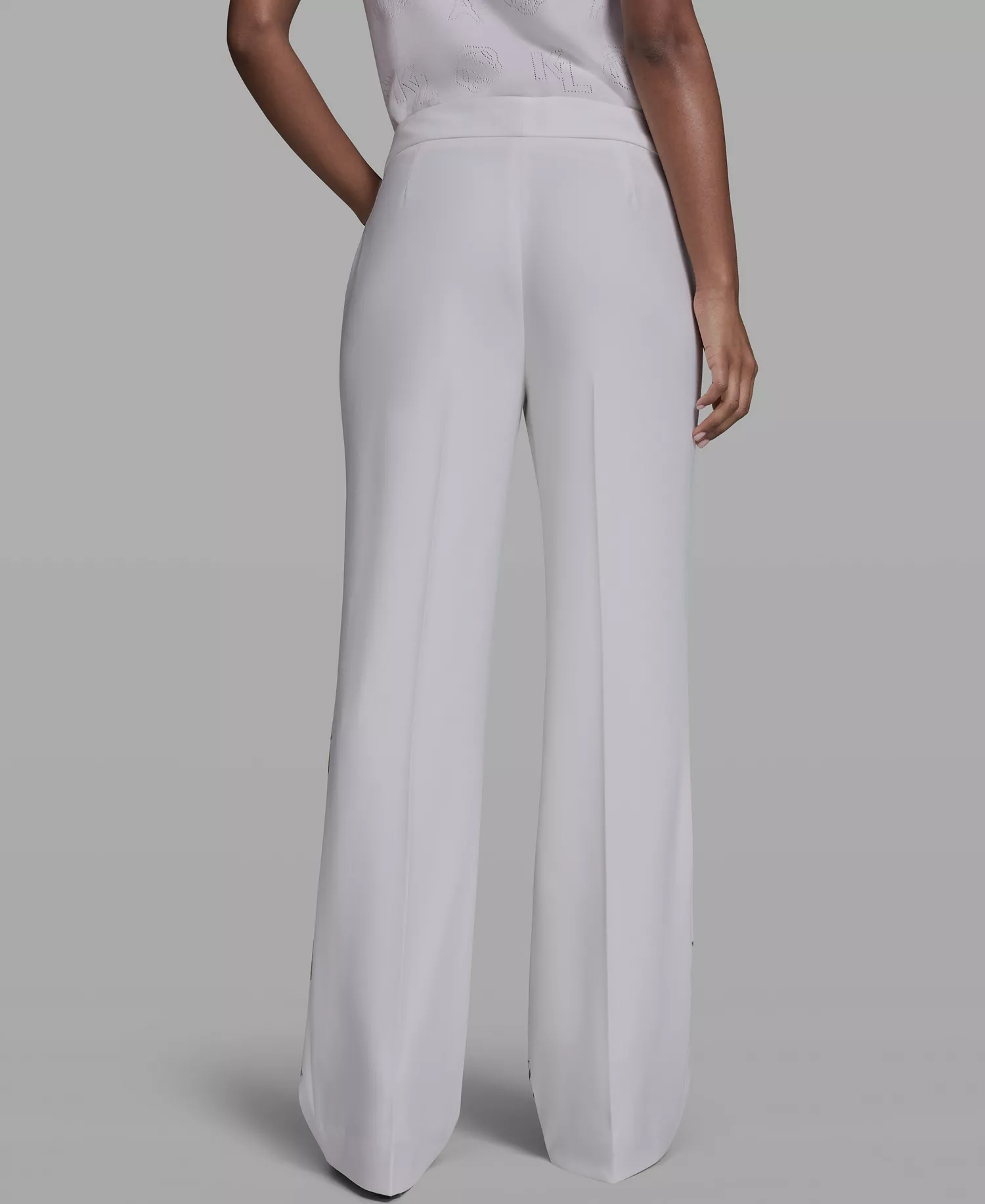 Women's Mid-Rise Placed Floral Print Pants - Soft White - 0