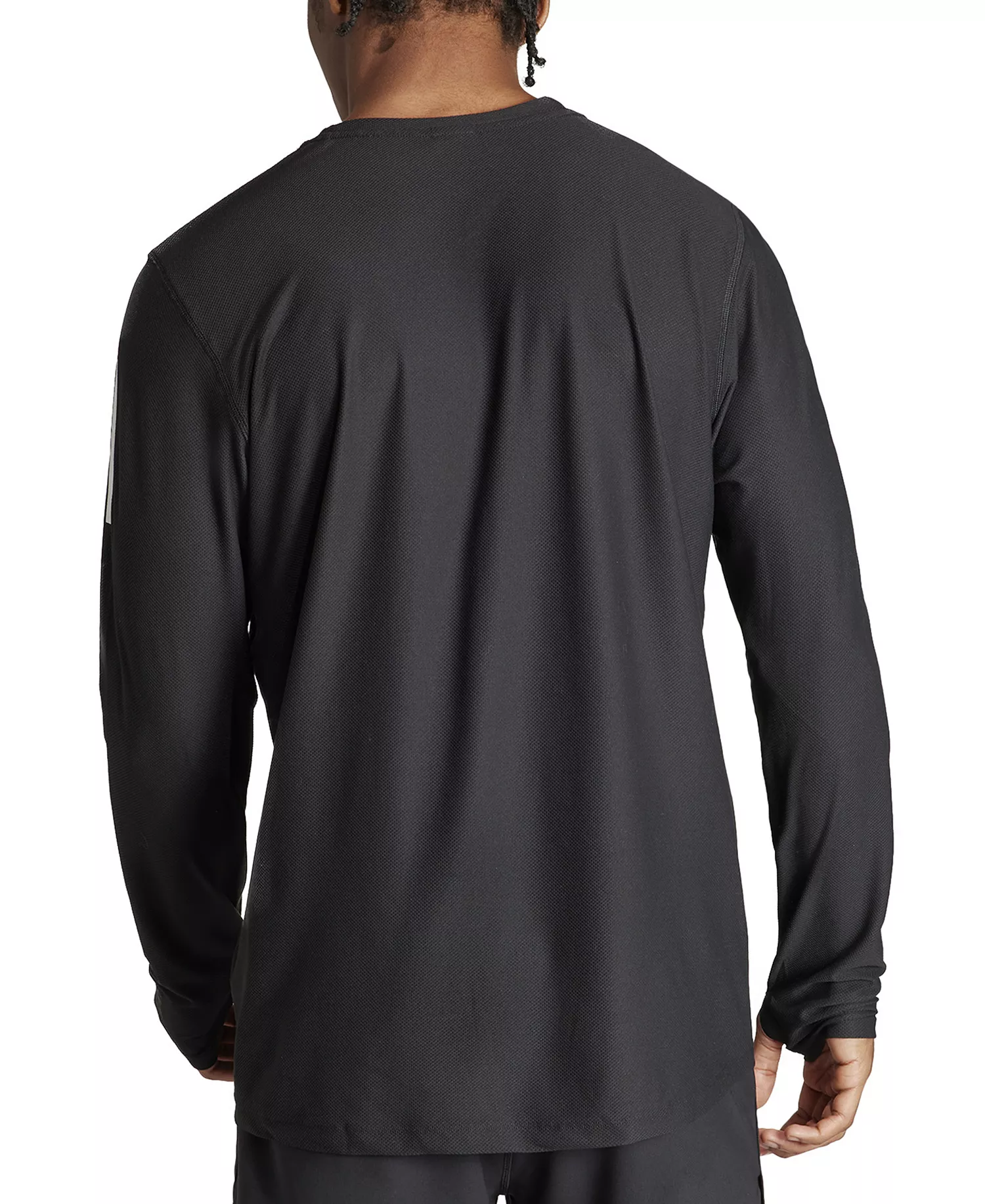 Men's Own The Run Moisture-Wicking Long-Sleeve T-Shirt - Black - 2XL