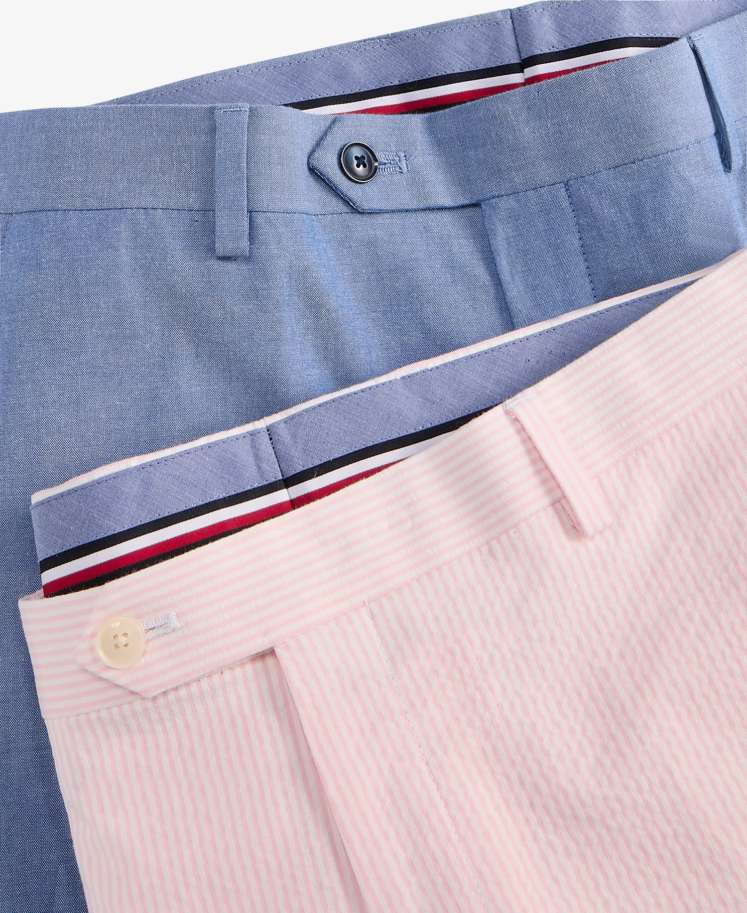 Men's Modern-Fit Solid Seersucker Pant - PINK/WHITE - 30 - 30