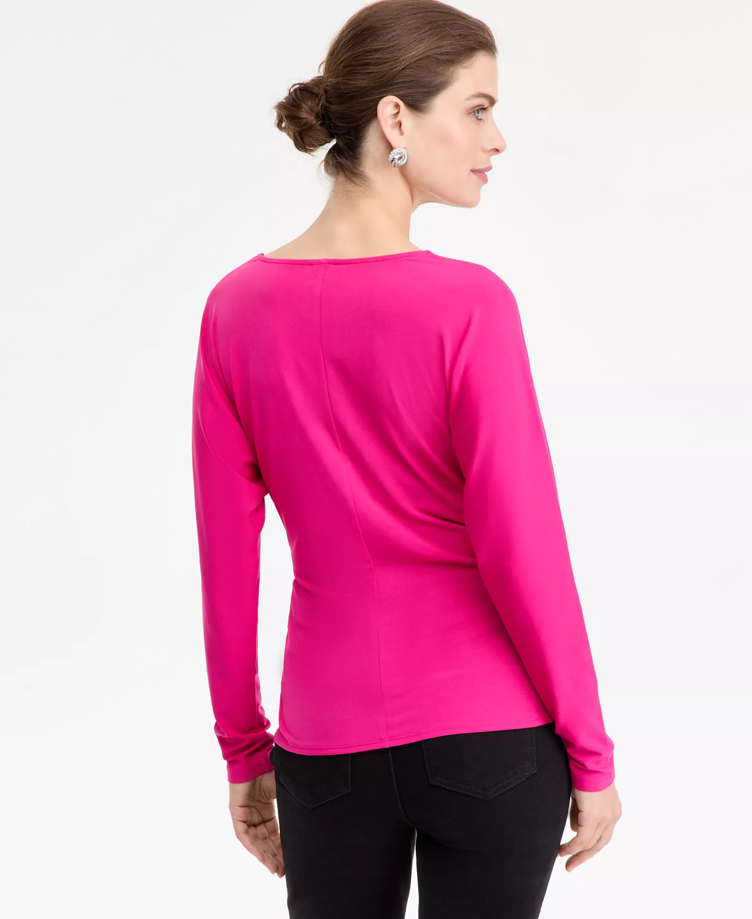 Women's Dolman-Sleeve Top, Exclusively at Macy's - Bright Fuchsia - L