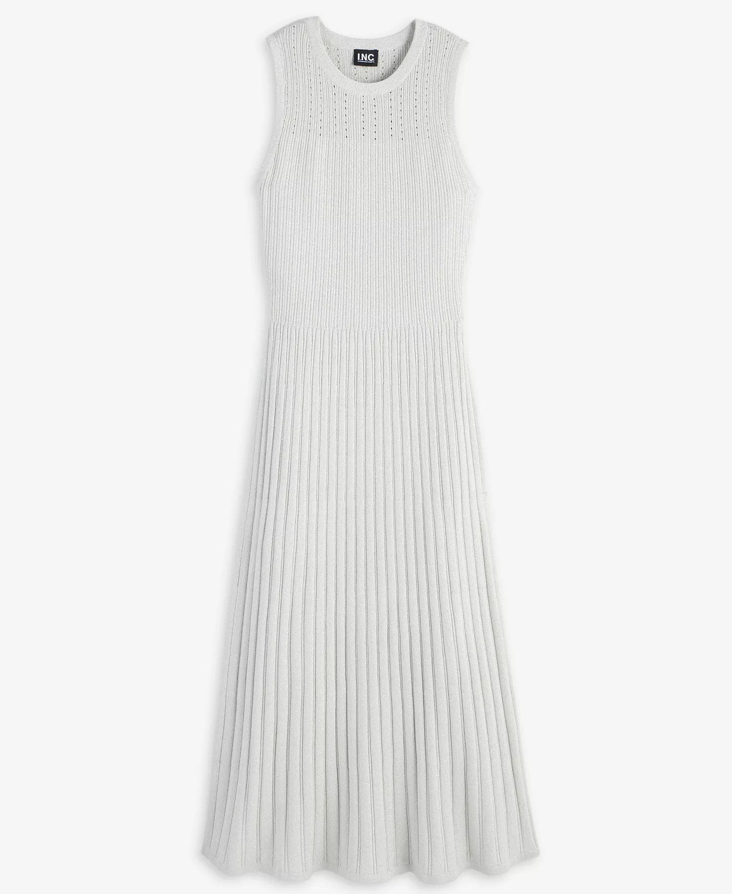 Women's Sleeveless Metallic Sweater Dress, Macy's Exclusive - Vintage Crm Lrx - L