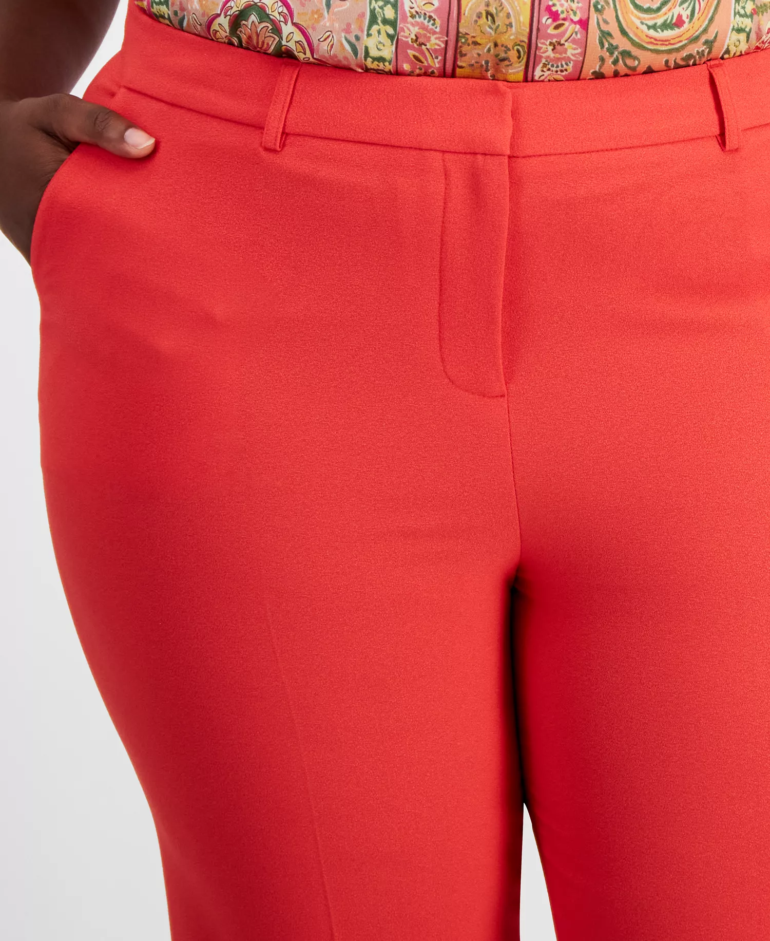 Plus Size Classic Mid Rise Ankle Pants - Grenadine - 14W