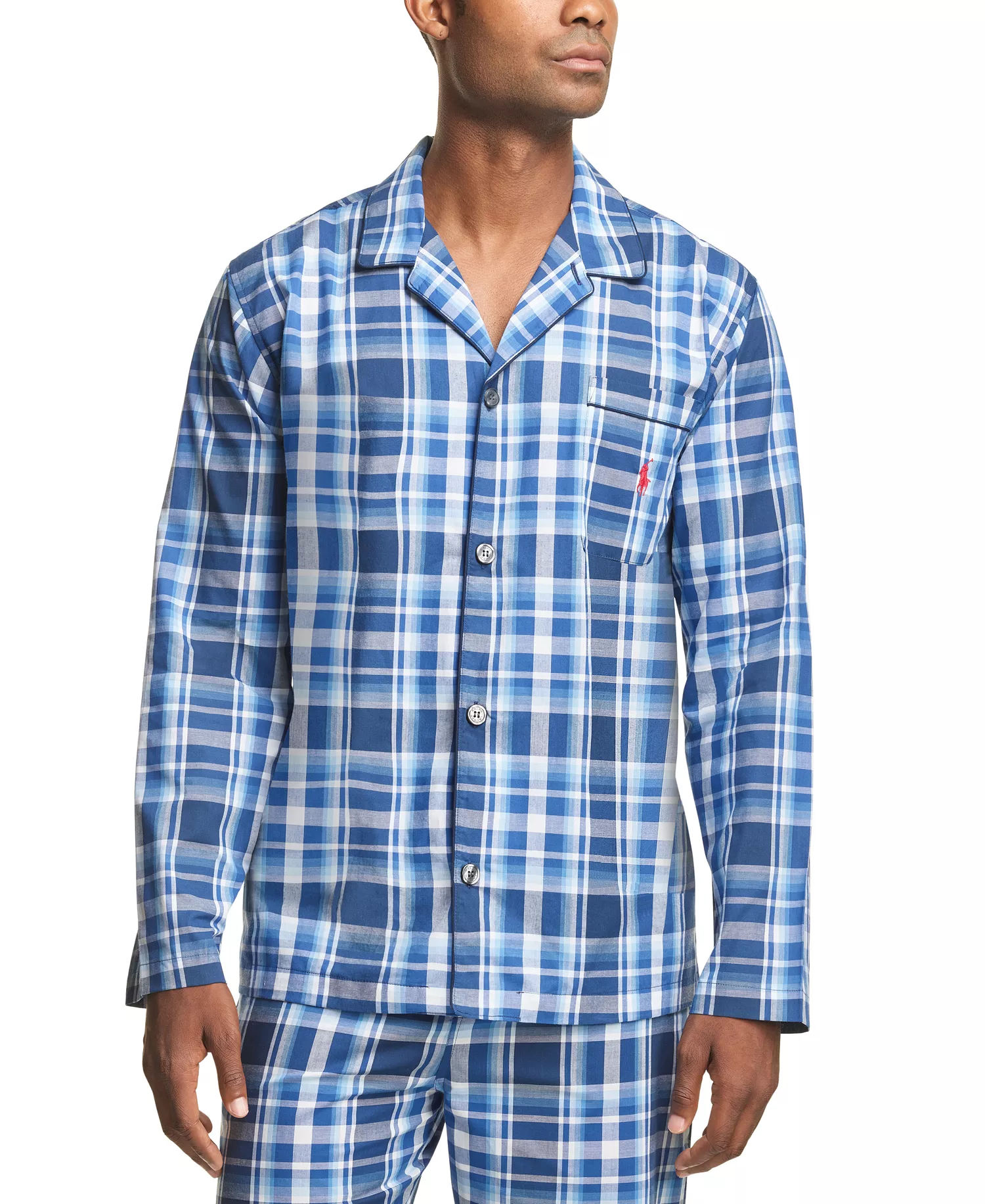 Men's Plaid Woven Pajama Top - Monroe Plaid - L