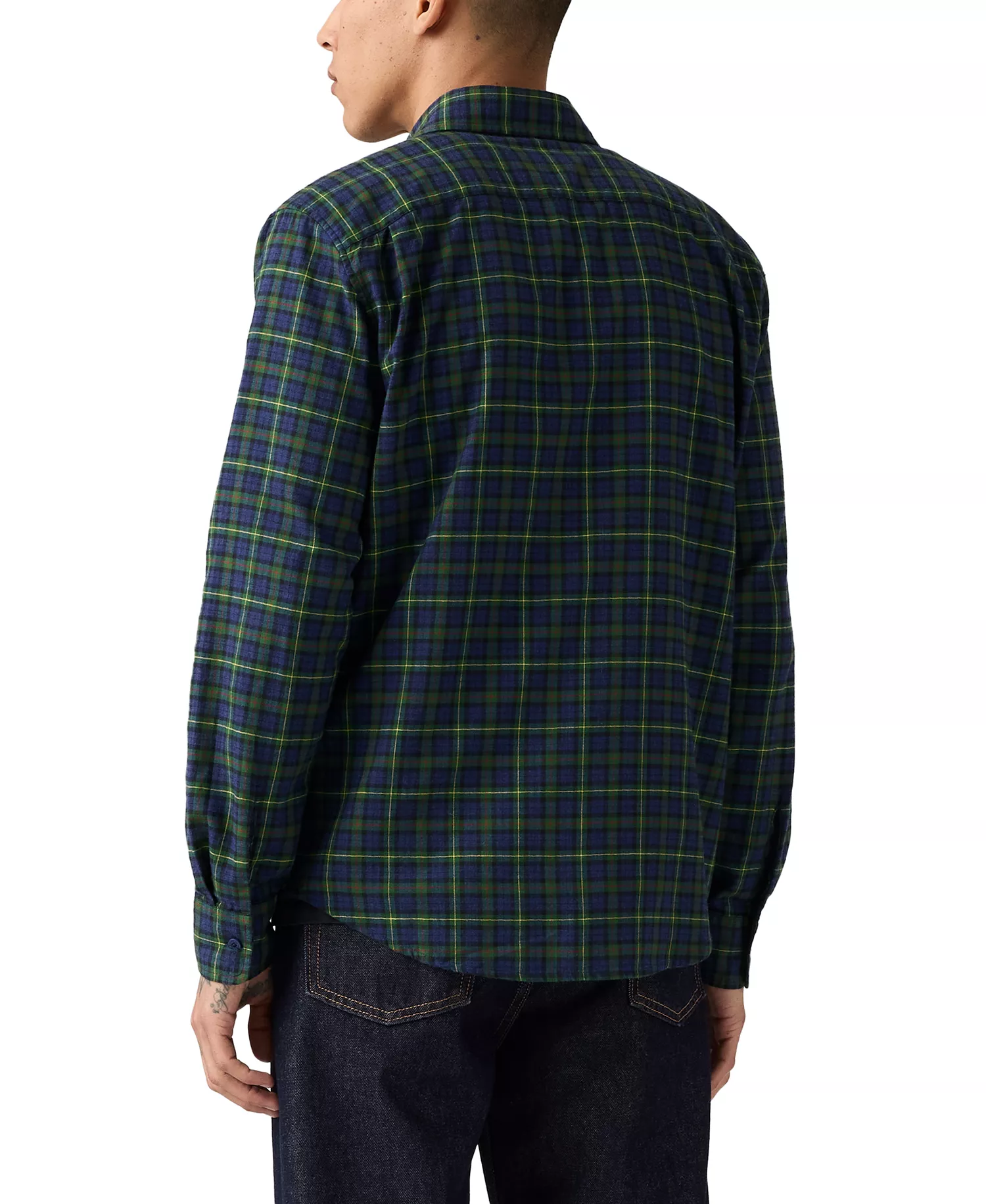 Men's Classic Pocket Regular-Fit Long-Sleeve Shirt - Blue Depths Flannel - 2XL