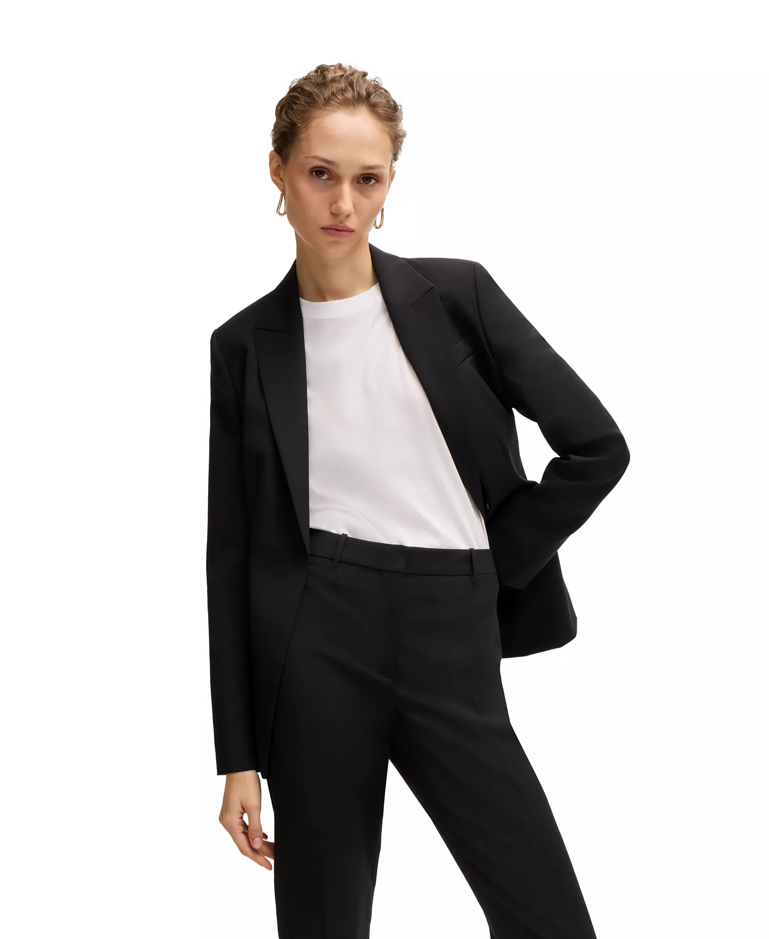 Women's Slit Cuff Regular-Fit Jacket - Black - 0
