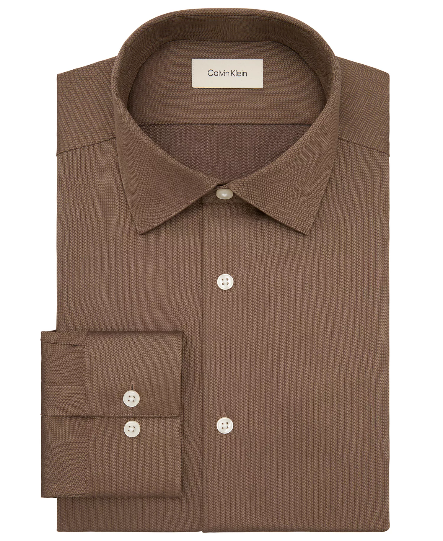Calvin Klein Men's Steel Plus Regular Fit Dress Shirt - New Tan - 15.5 32/33