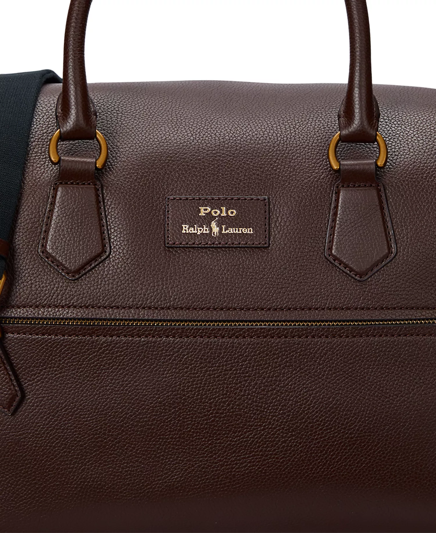 Men's Pebbled Leather Duffel - Dark Brown - No Size