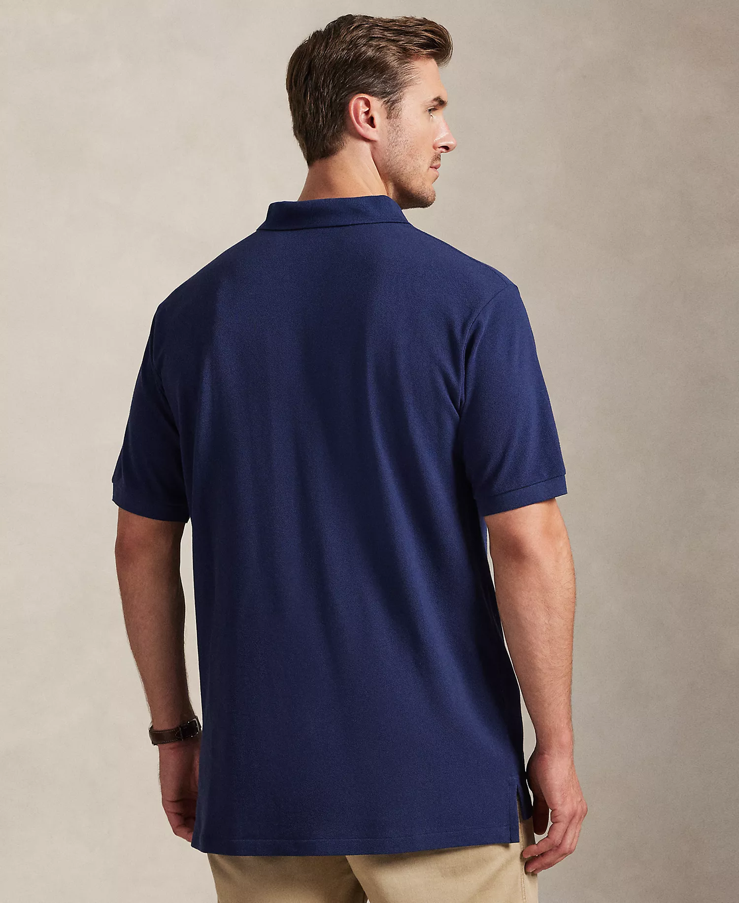 Men's Big & Tall Bear Embroidered Polo Shirt - Newport Navy - 2LT