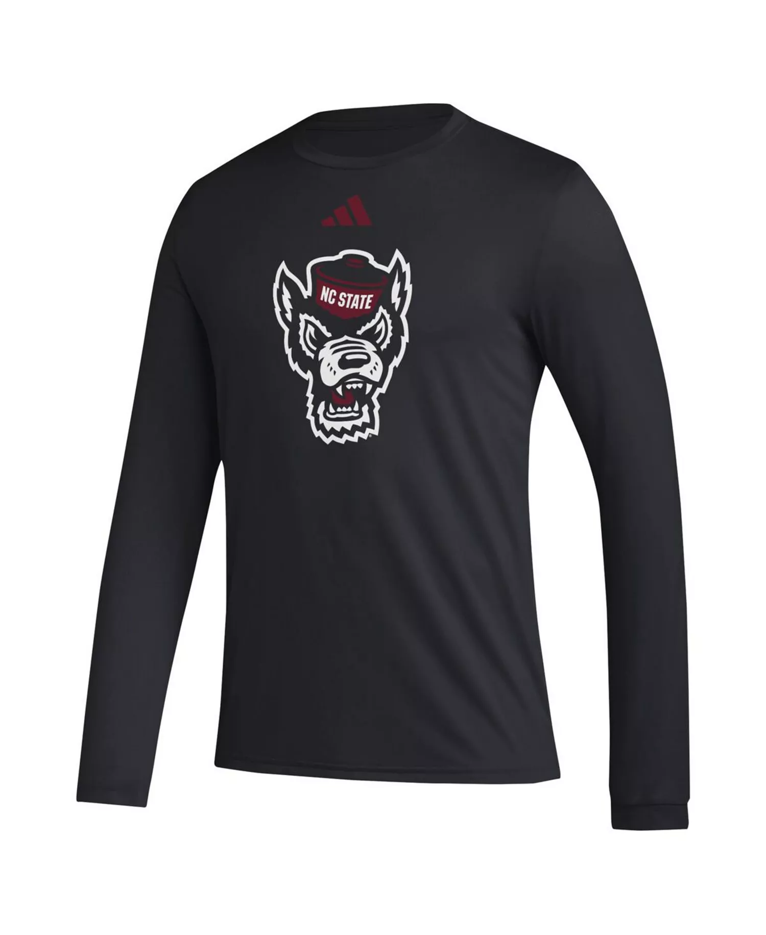 Men's Black NC State Wolfpack Primary Locker Logo Pre-Game Long Sleeve T-Shirt - Black - 2XL