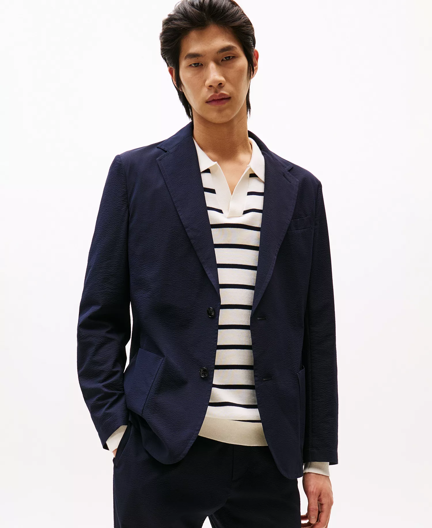 Men's Performance Notch Lapel Collar Blazer - Desert Sky - 48