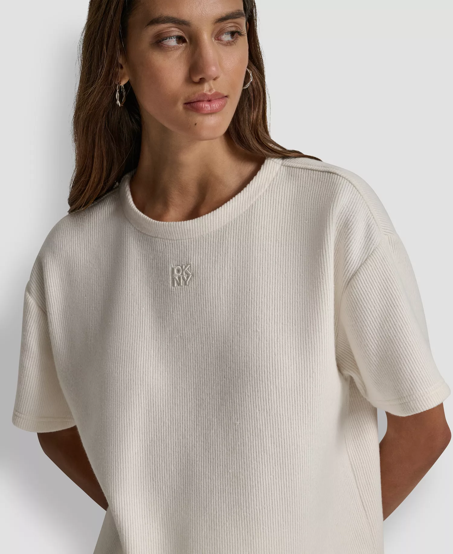 Women's Relaxed Boxy Fit T-Shirt - Eggnog - L