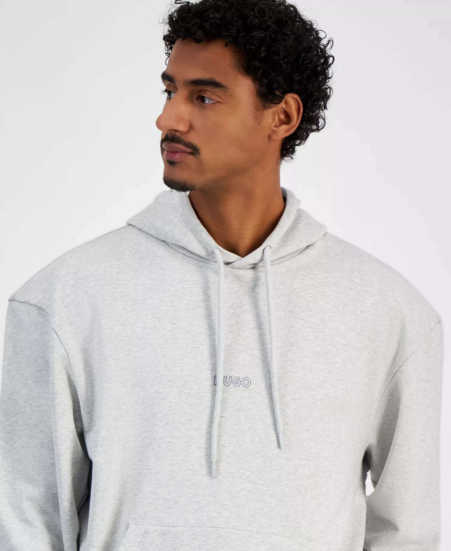 Men's Nilopel Relaxed Fit Long Sleeve Logo Graphic Hoodie - Gray - M