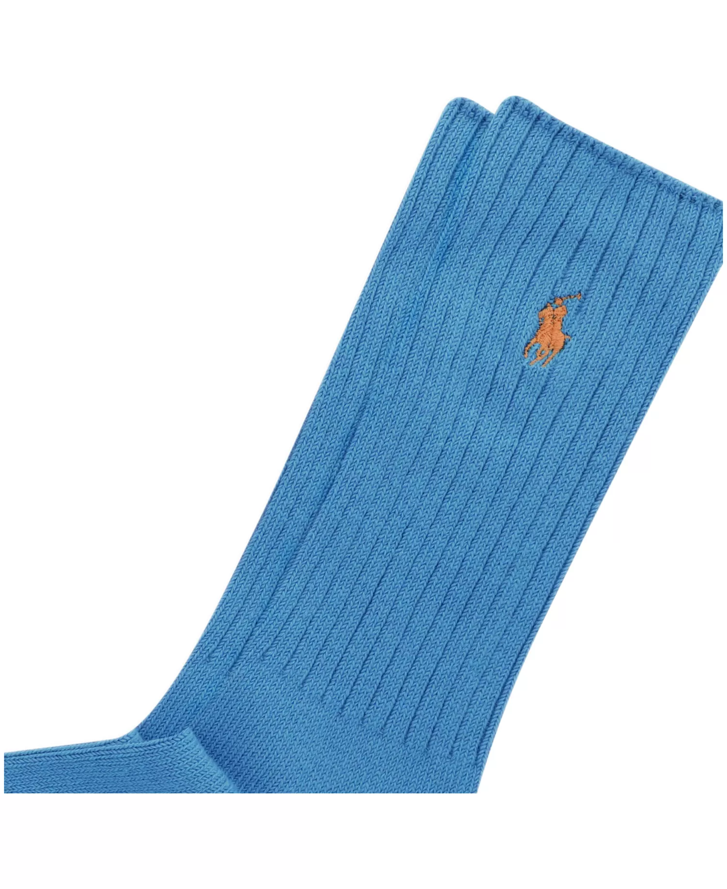 Men's Single Classic Crew Socks - Aqua - 10-13