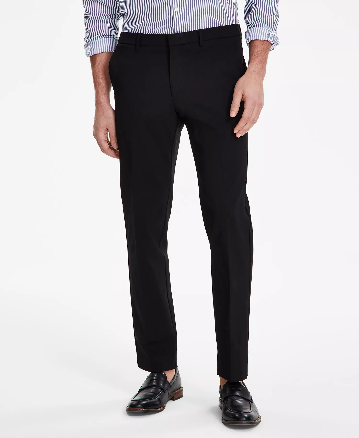Men's Modern-Fit TH Flex Stretch Solid Performance Pants - Black - 29 - 29