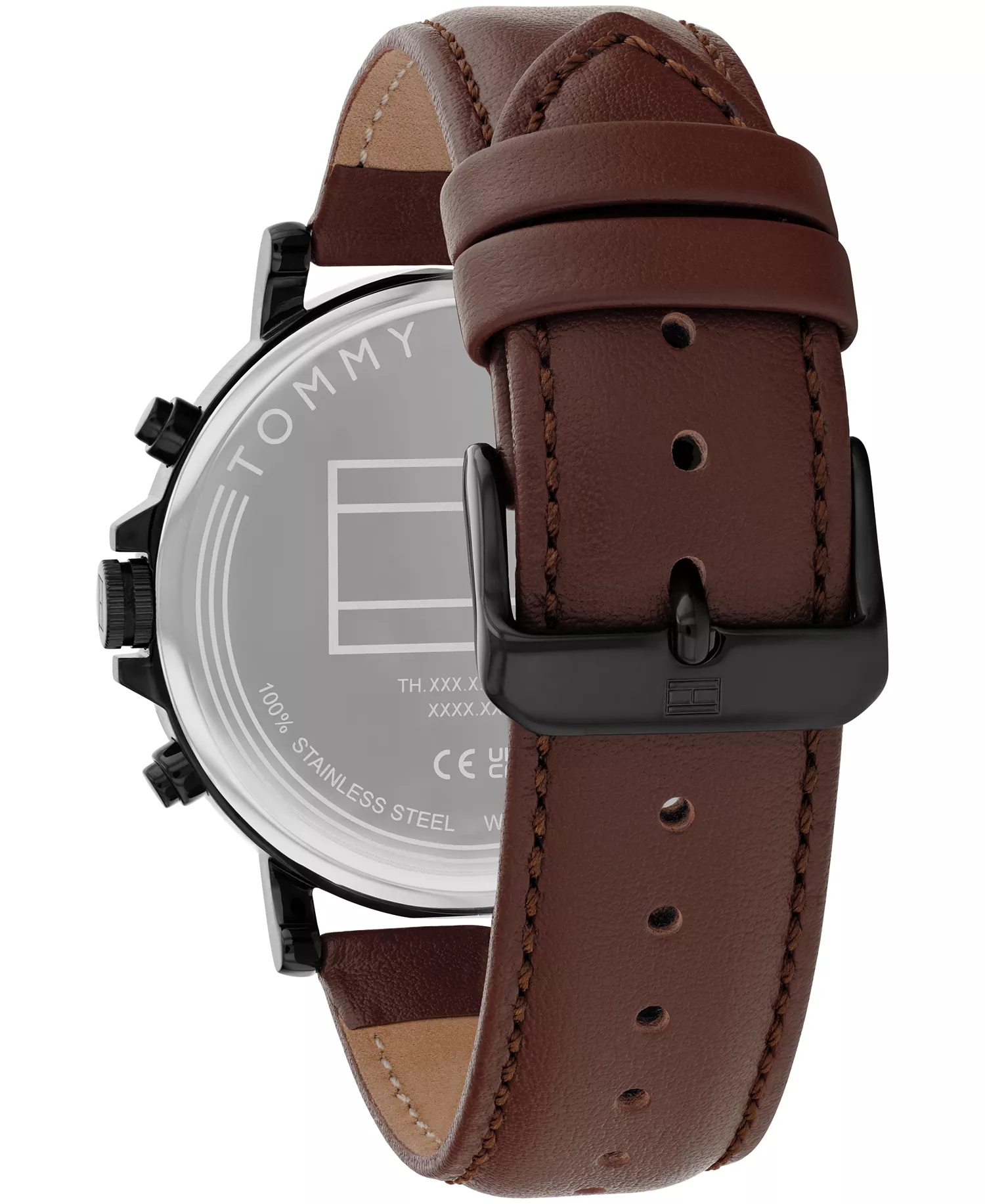 Men's Multifunction Dark Brown Leather Strap Watch, 44mm - Dark Brown - 44mm
