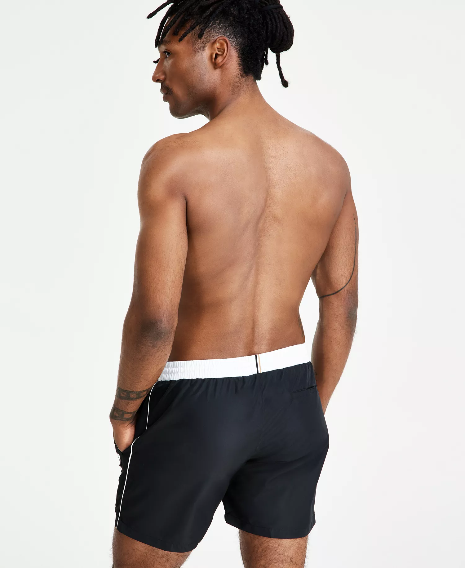 Men's Logo Graphic T-Shirt & Logo-Print 6" Swim Trunks, Created for Macy's - Black - 2XL