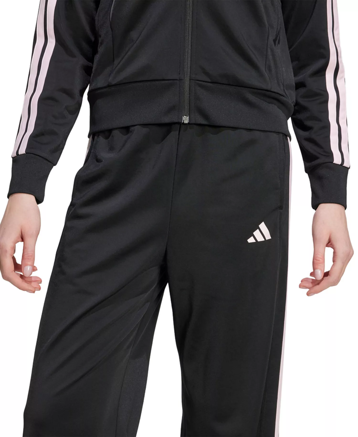 Women's 3-Stripes Fashion Mid-Rise Pants - Black/clear Pink - L