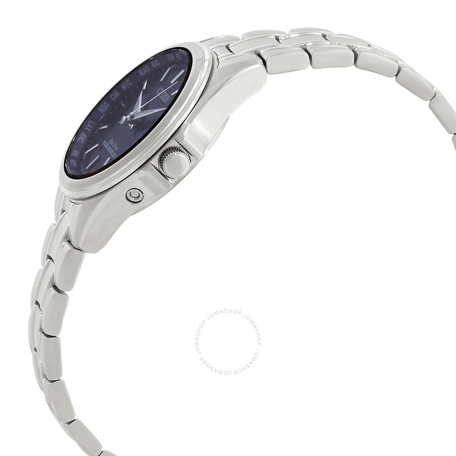 Citizen Eco-Drive Perpetual World Time Blue Dial Ladies Watch