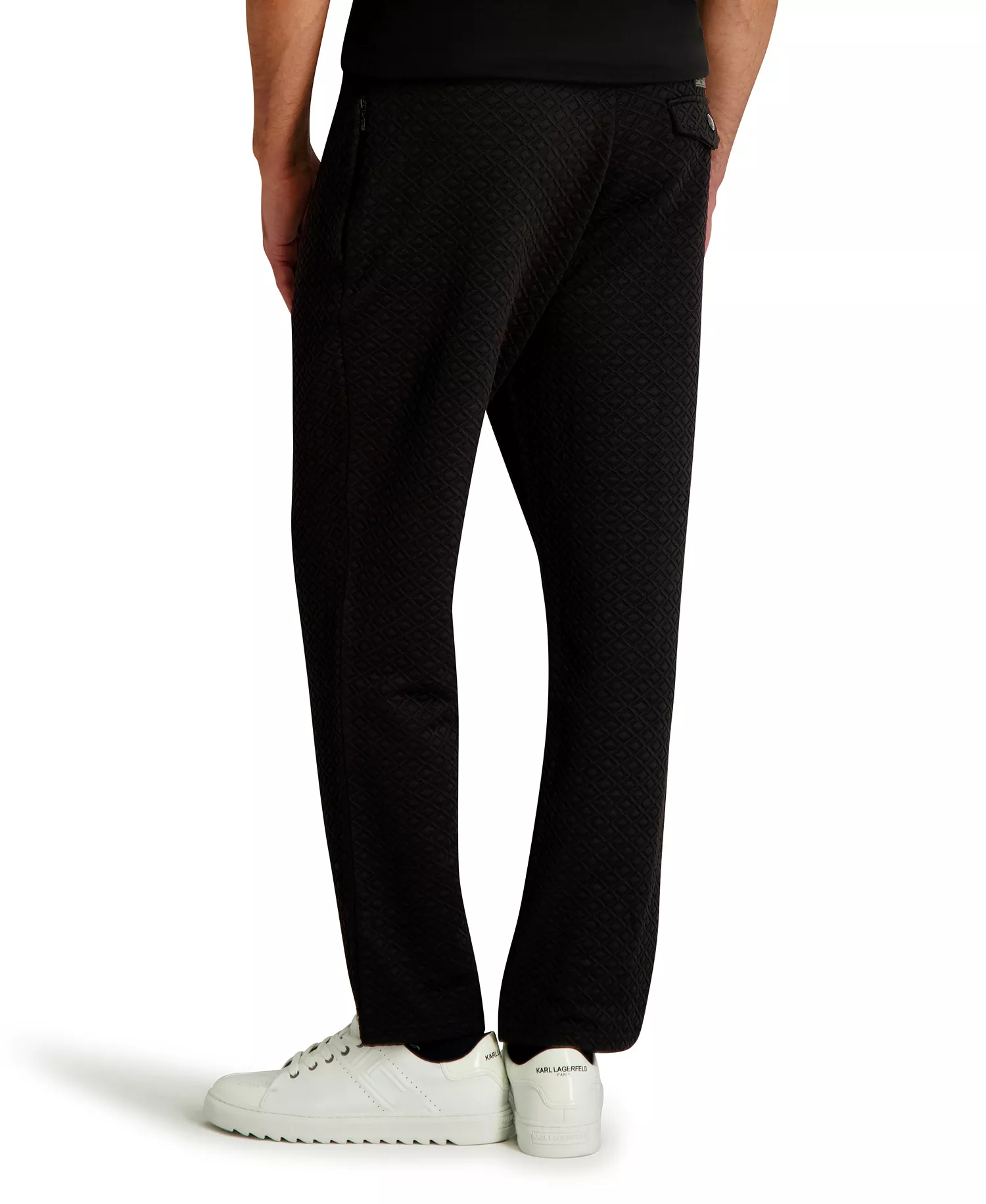 Men's Quilted Semi Straight Pants - Black - 2XL
