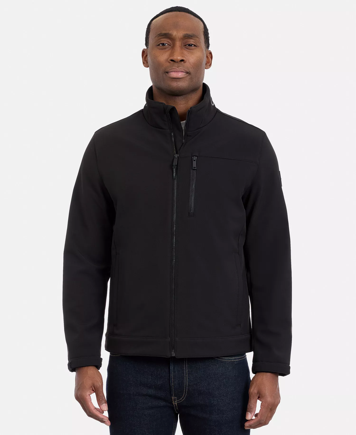 Men's Water Resistant Softshell Jacket - Black - 2XL