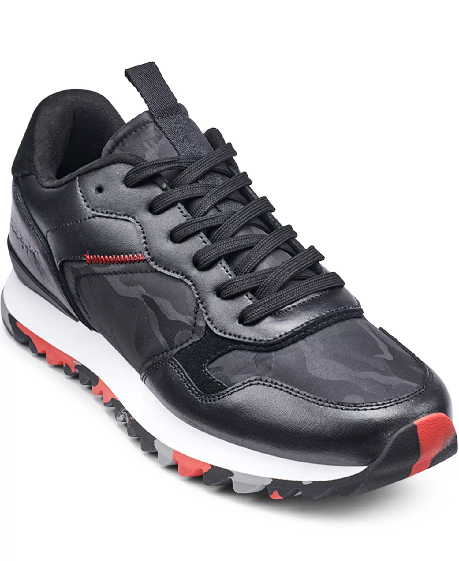 Men’s Camo Runner Sawtooth Sole Sneaker - Black - 10.5M