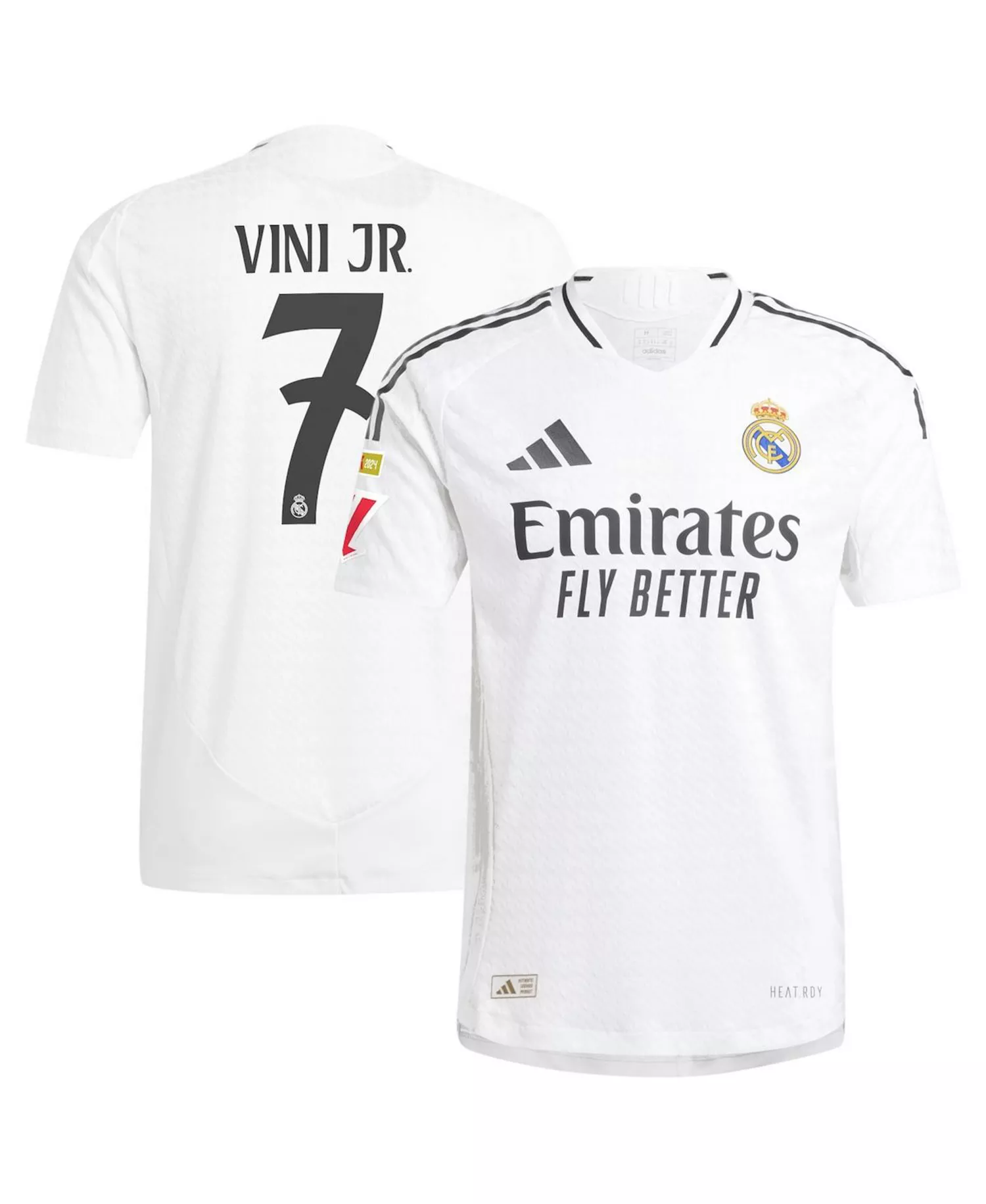 Men's Vini Jr. White Real Madrid 2024/25 Home Authentic Player Jersey - White - 2XL