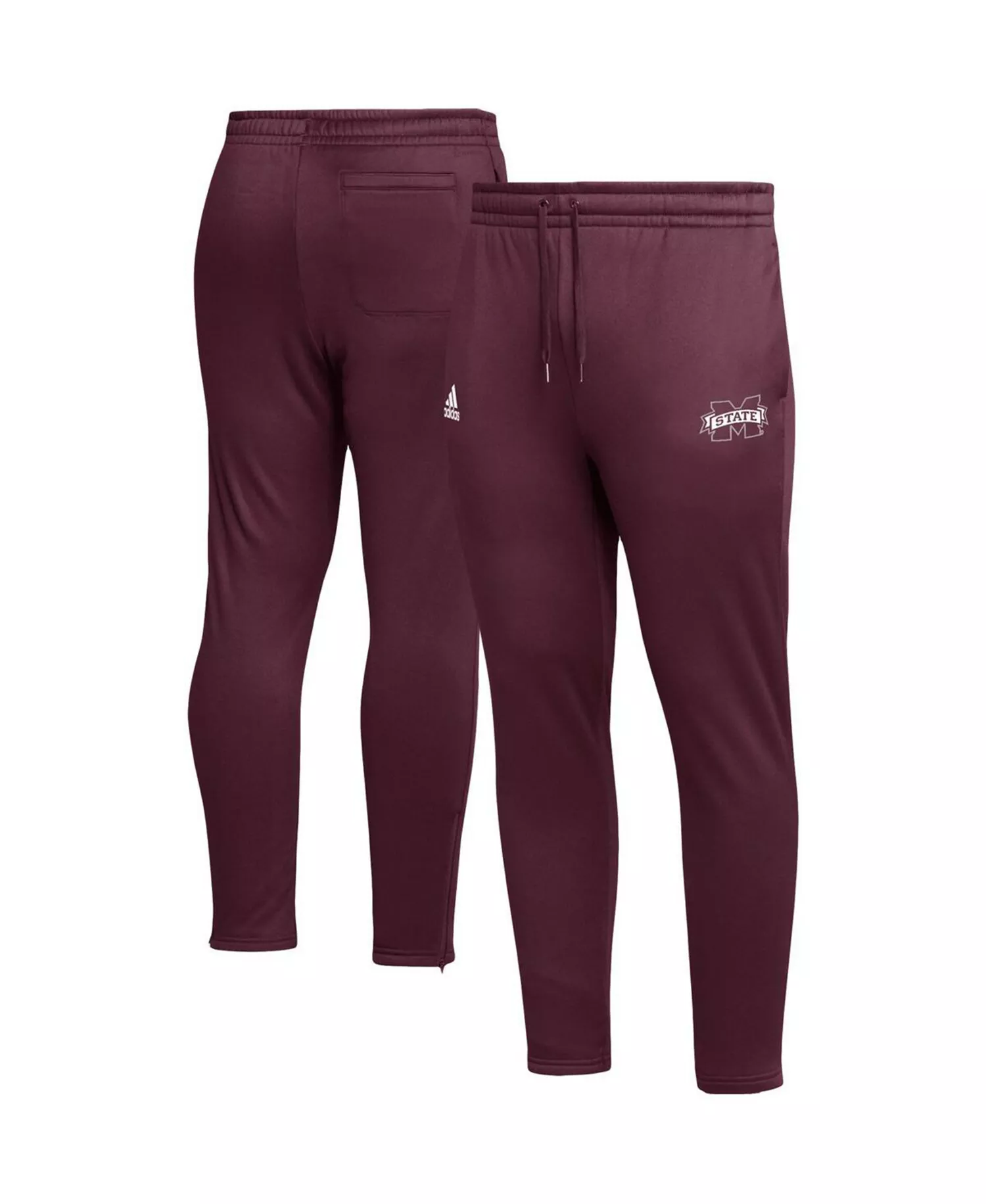 Men's Maroon Mississippi State Bulldogs AEROREADY Tapered Pants - Maroon - L
