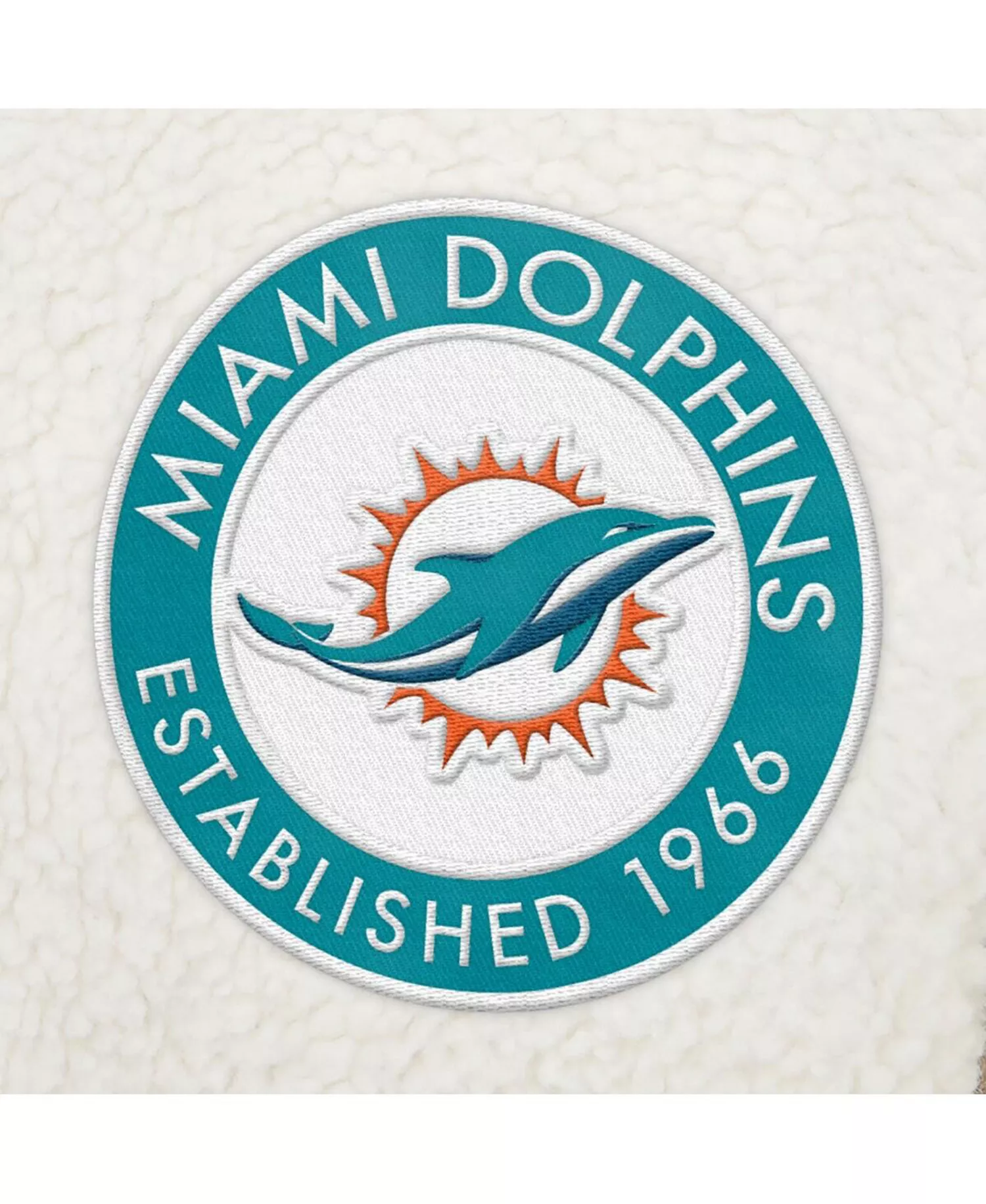 Men's Cream Miami Dolphins Jordan Sherpa Quarter-Zip Sweatshirt - Cream - 2XL