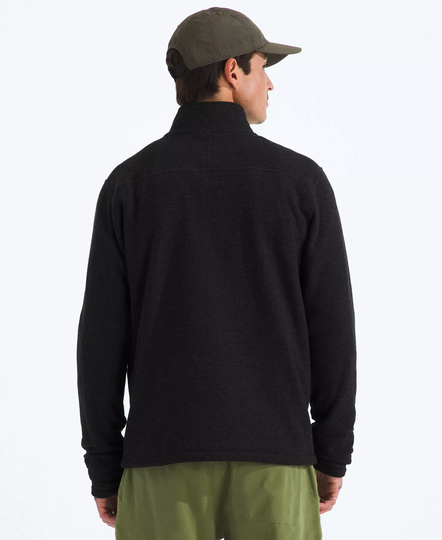 Men's Textured Cap Rock Quarter Zip Jacket - Black Heather - 2XL