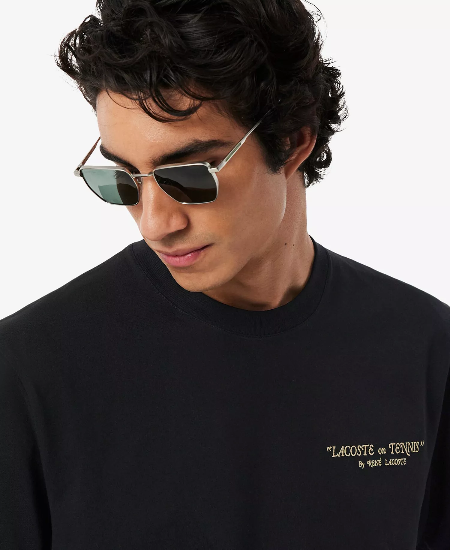 Men's Embroidered Crewneck T-Shirt - Black - 2XL